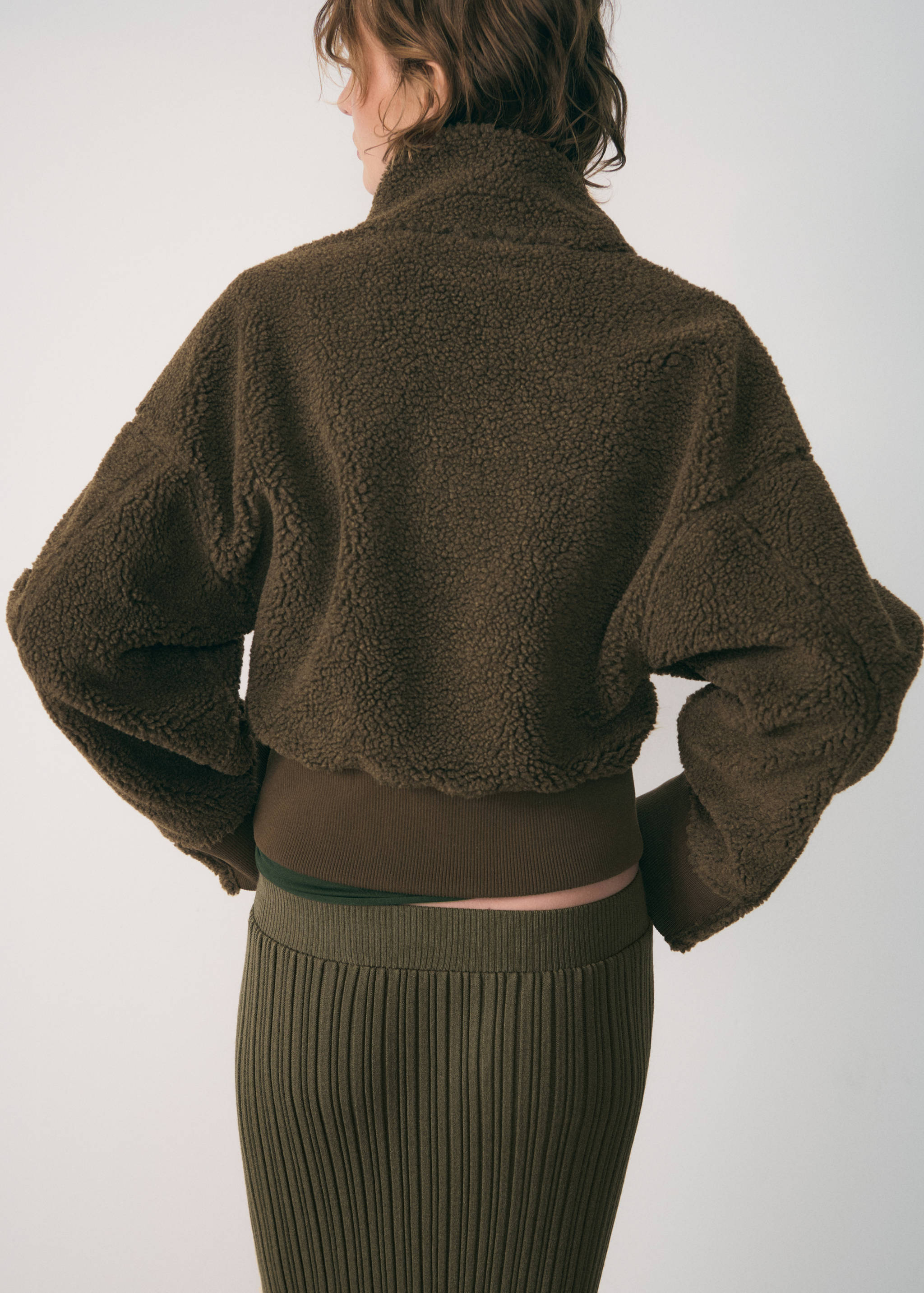 Fleece sweatshirt with zip - Reverse of the article