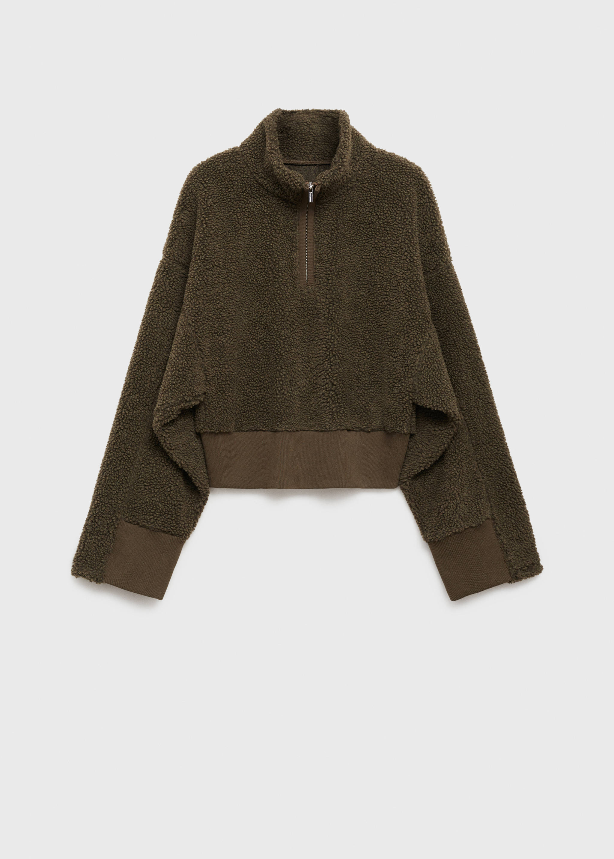 Fleece sweatshirt with zip - Article without model