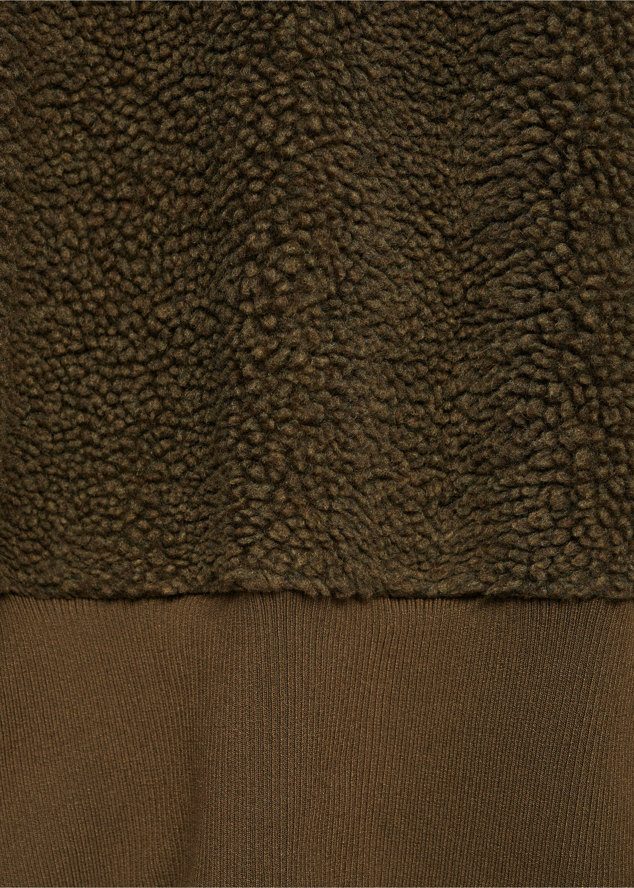 Sudadera borreguito cremallera - Detalle del artículo 0, Khaki. Ref: 77037938-00.