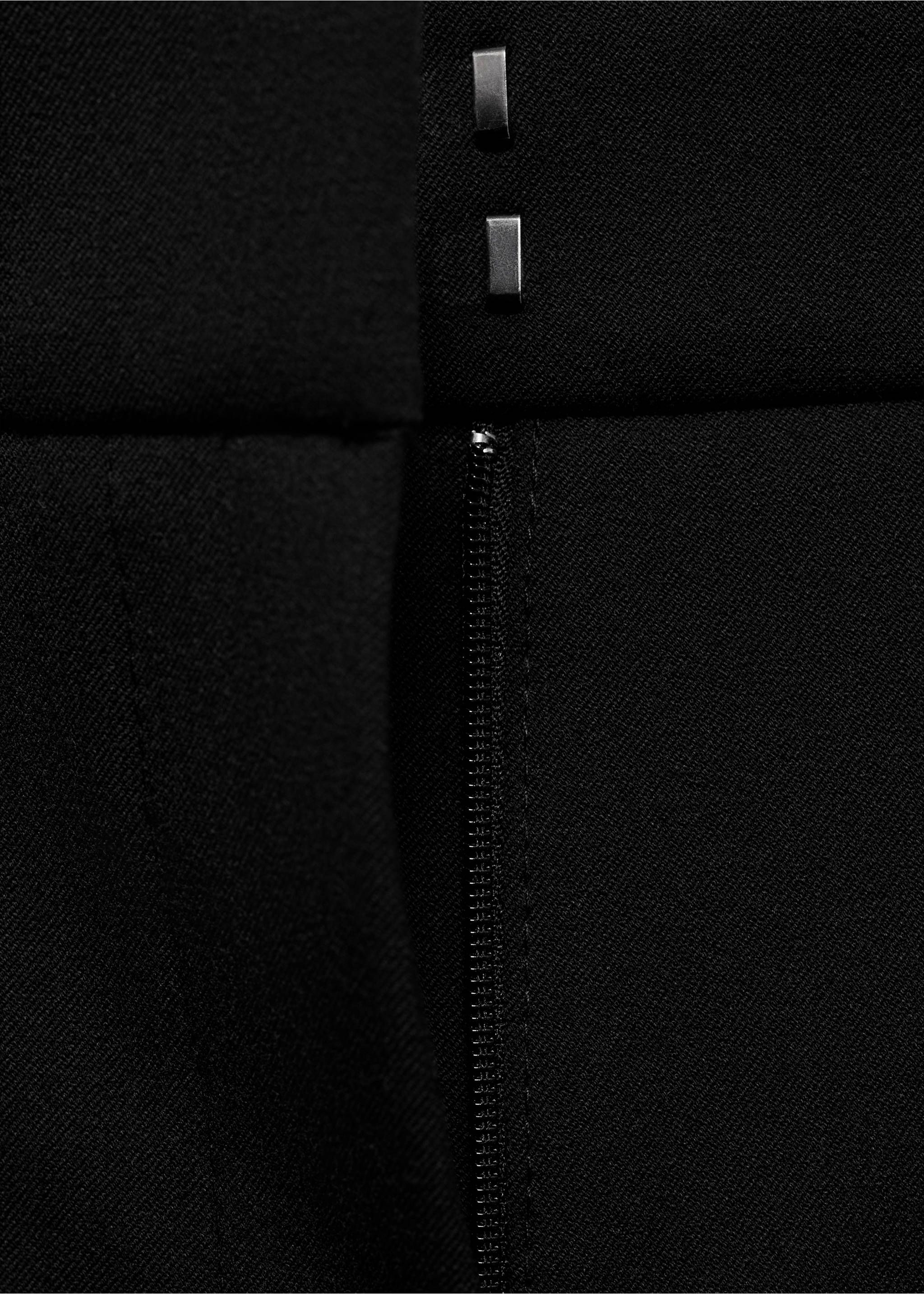 Flared flowing trousers - Details of the article 8, Black. Ref: 77038266-00.