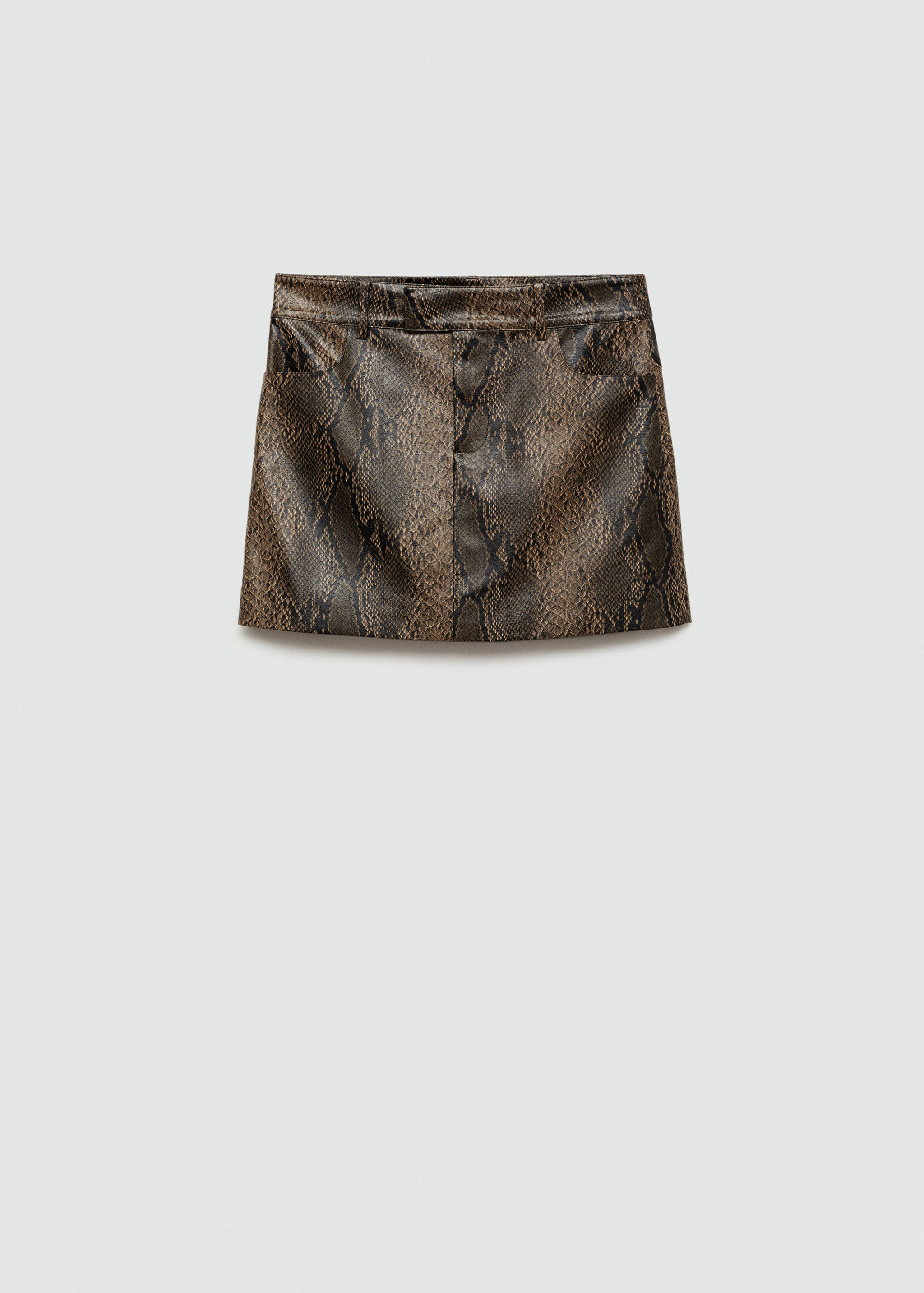 Mini-skirt with animal-print effect - Article without model