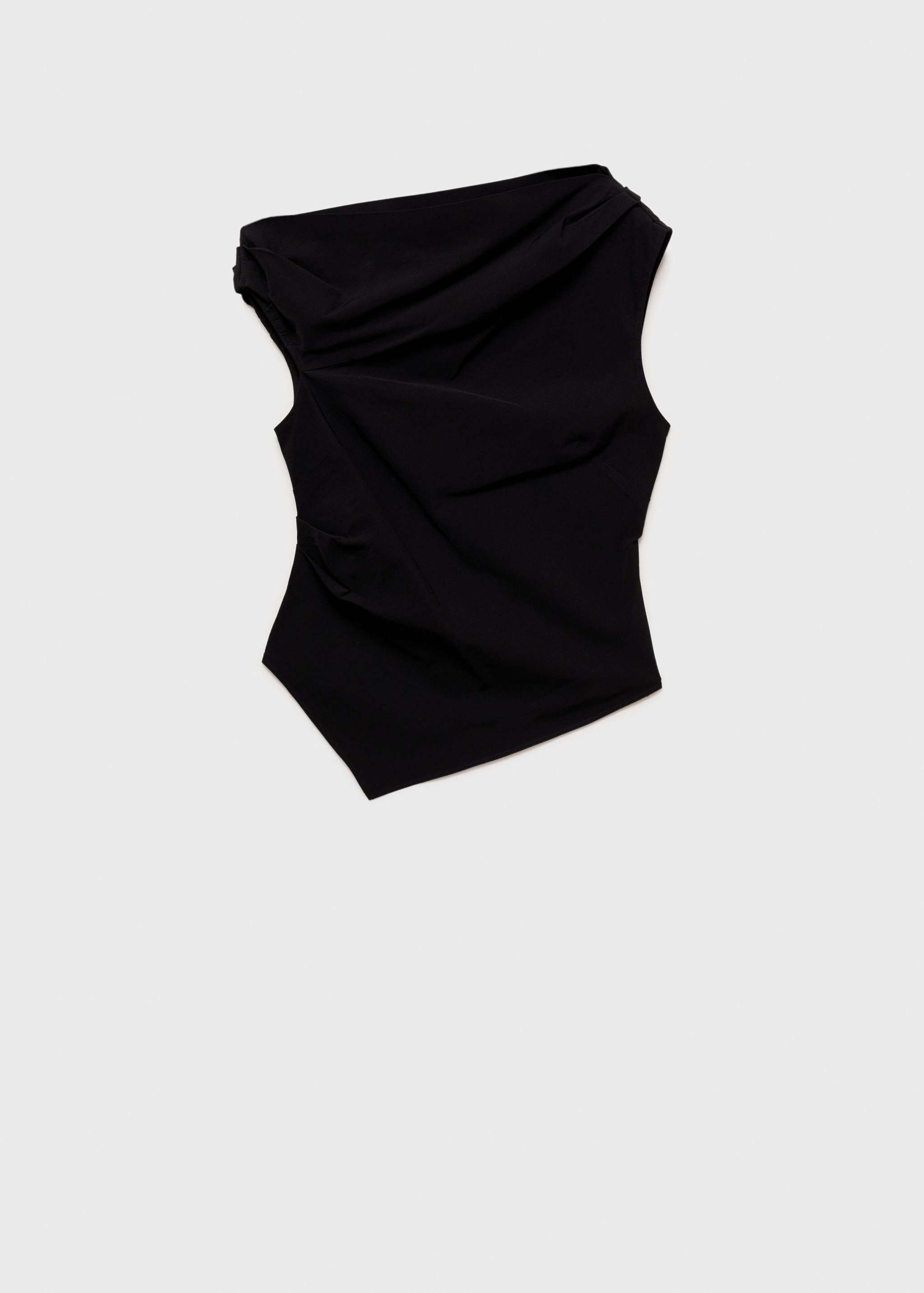 Top asimétrico drapeado - Artículo sin modelo