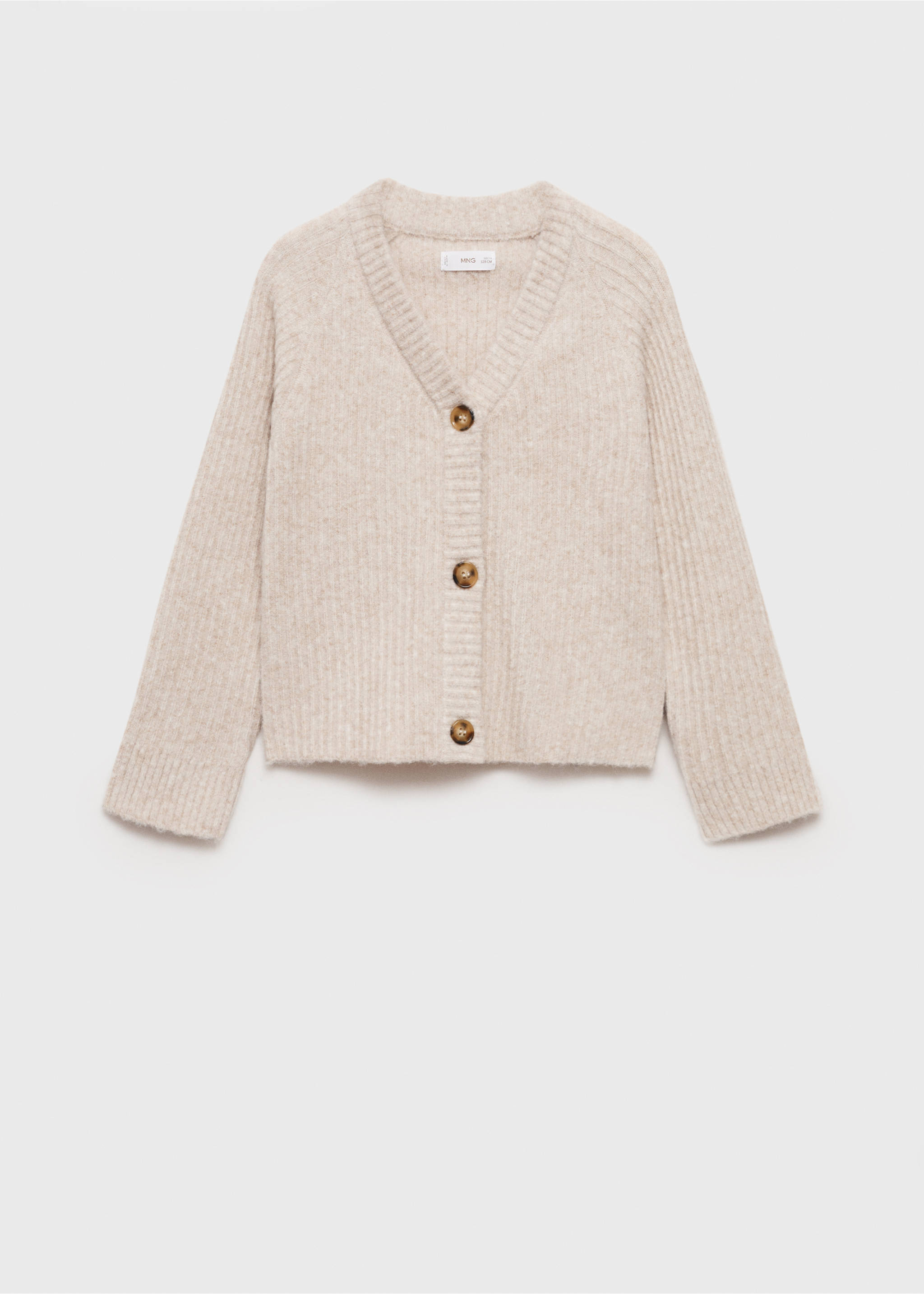 Button knit cardigan - Article without model, Medium Brown. Ref: 77038270-00.