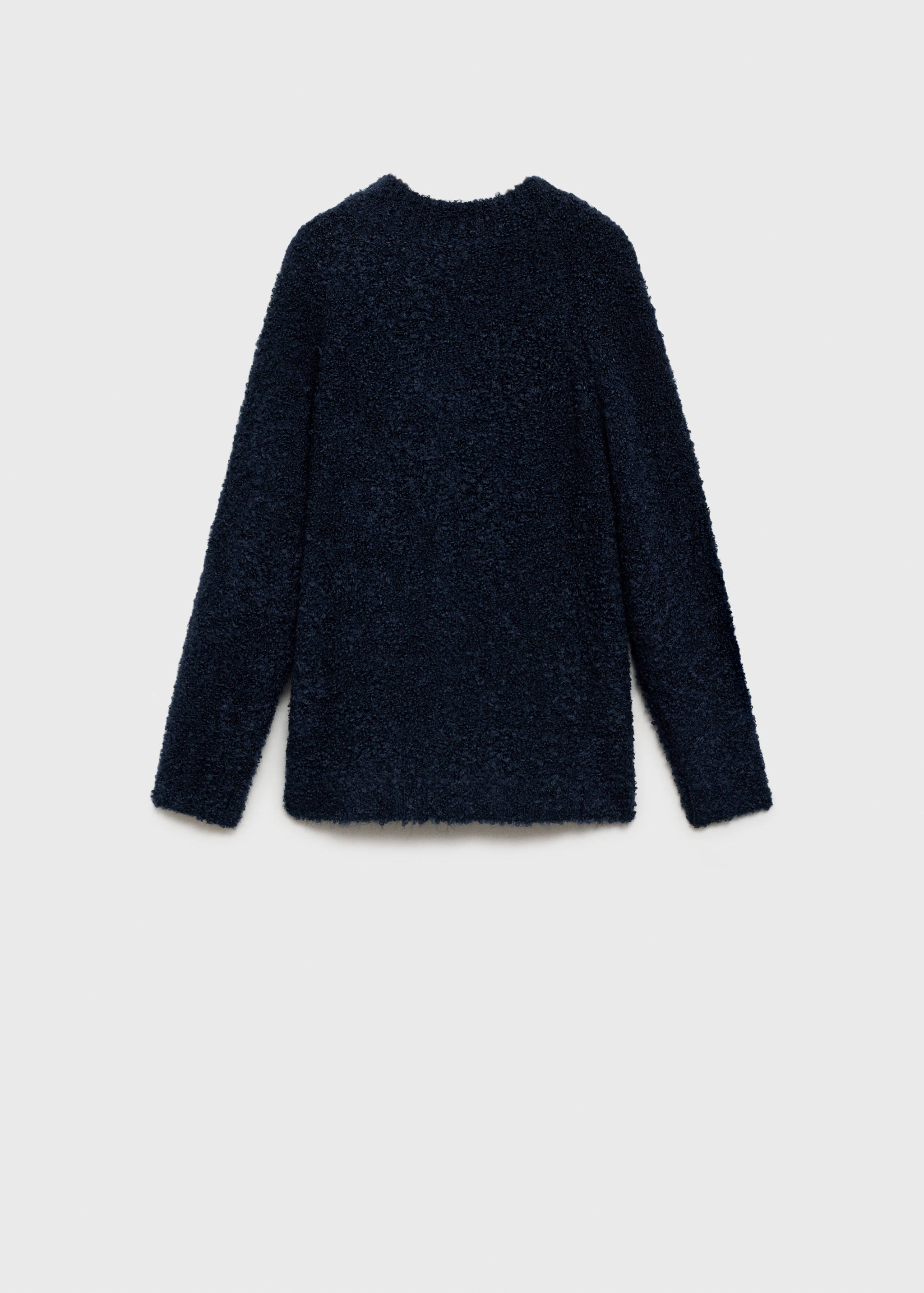 Bouclé-knit cardigan - Reverse of the article