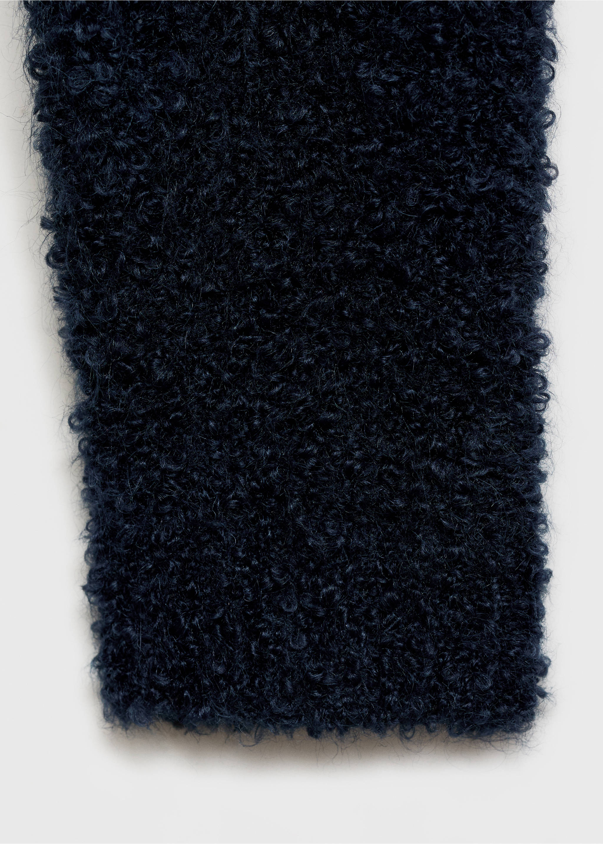 Bouclé-Strickjacke - Detail des Artikels 0, Dunkles Marineblau. Ref: 77038271-00.