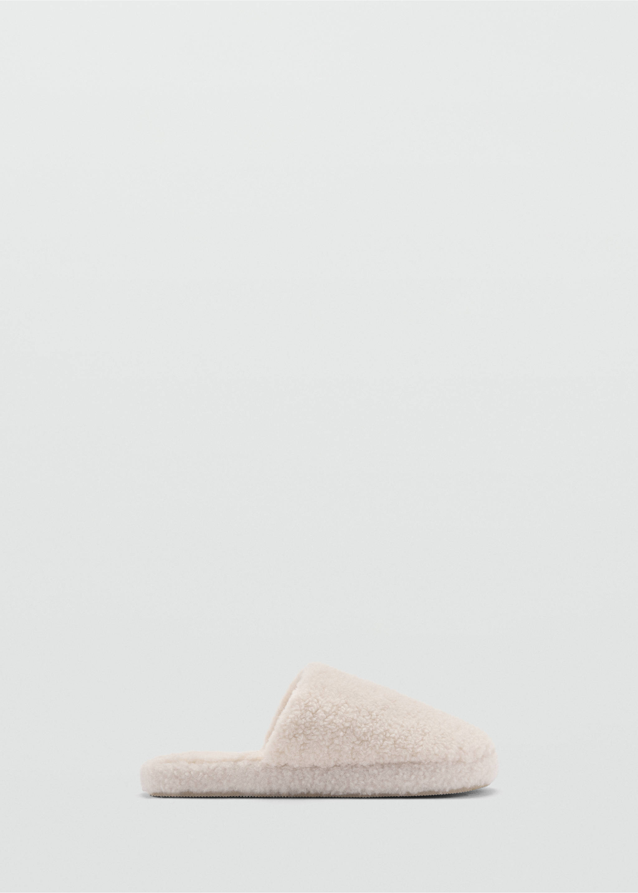 Sheepskin slippers - Article without model, Ecru. Ref: 77038272-00.