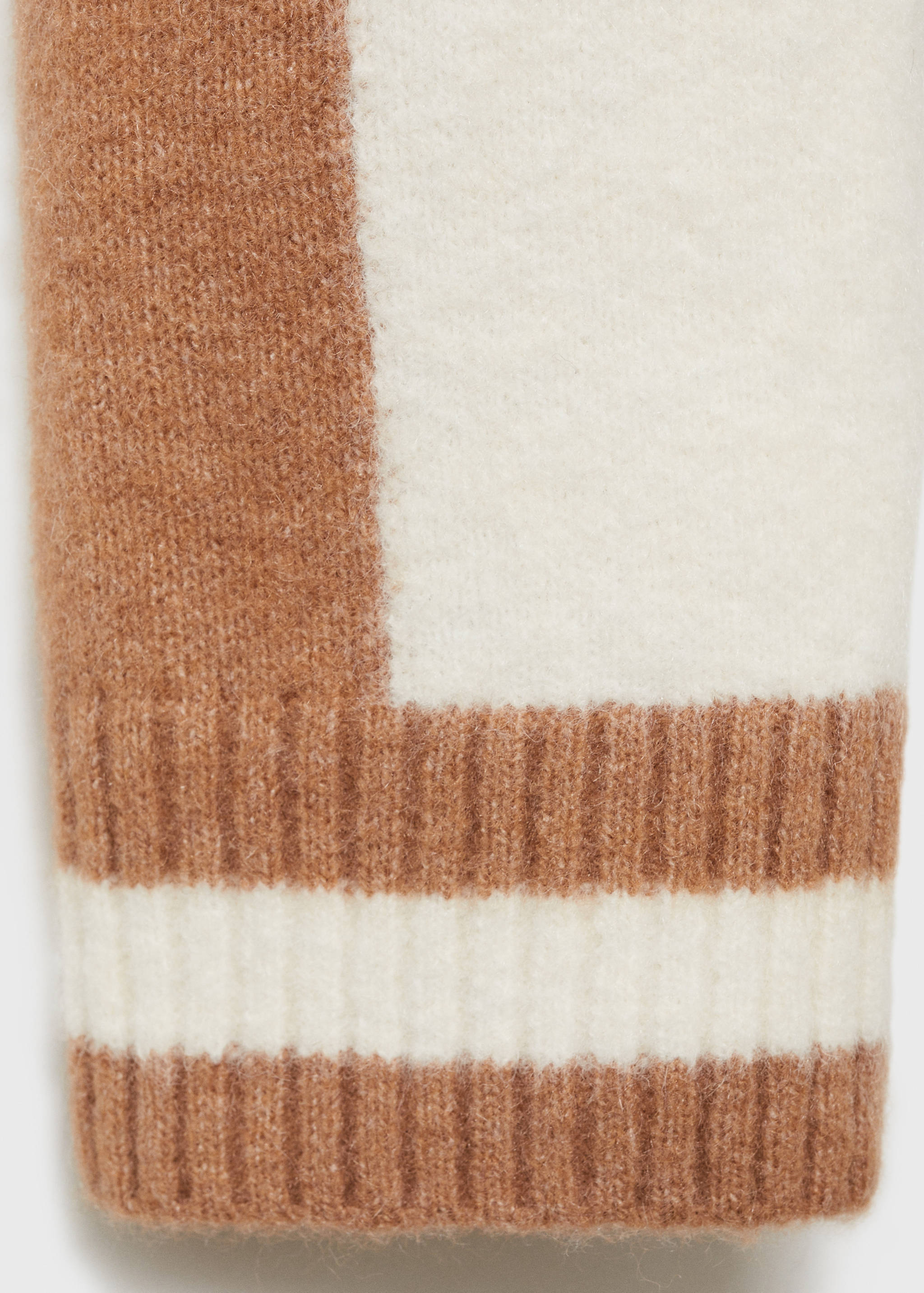 Striped sweater with zip - Details of the article 0