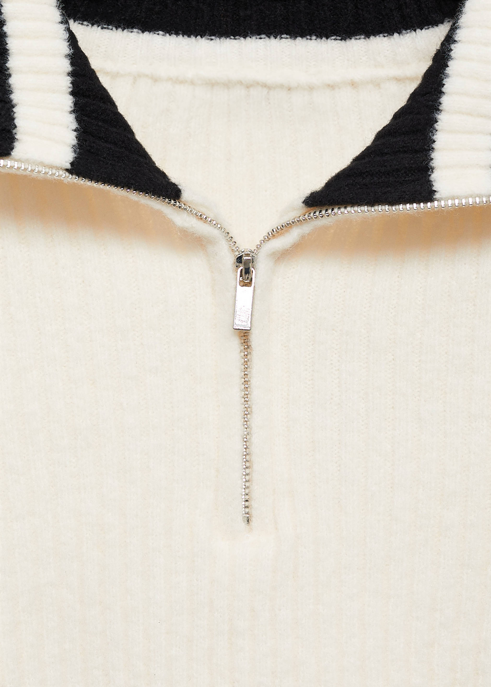 Striped sweater with zip - Details of the article 8