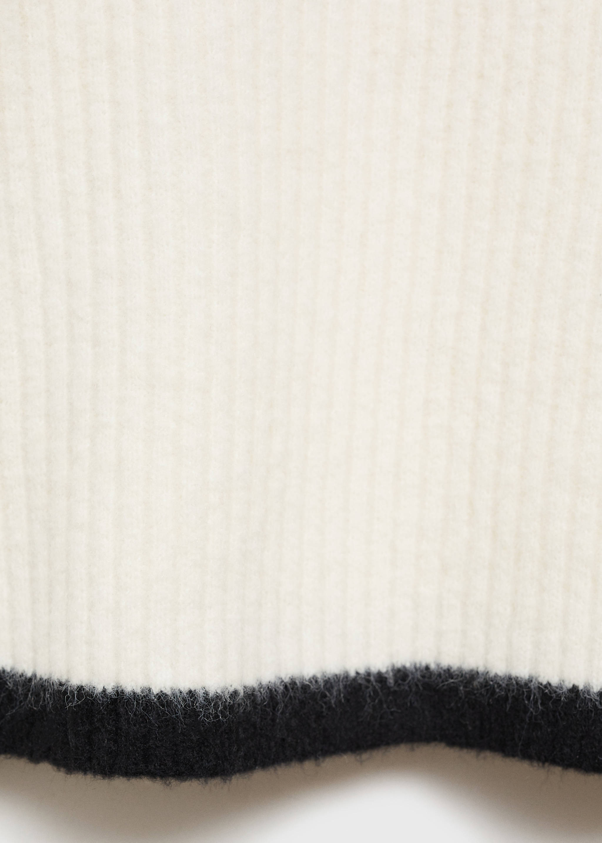 Striped sweater with zip - Details of the article 0