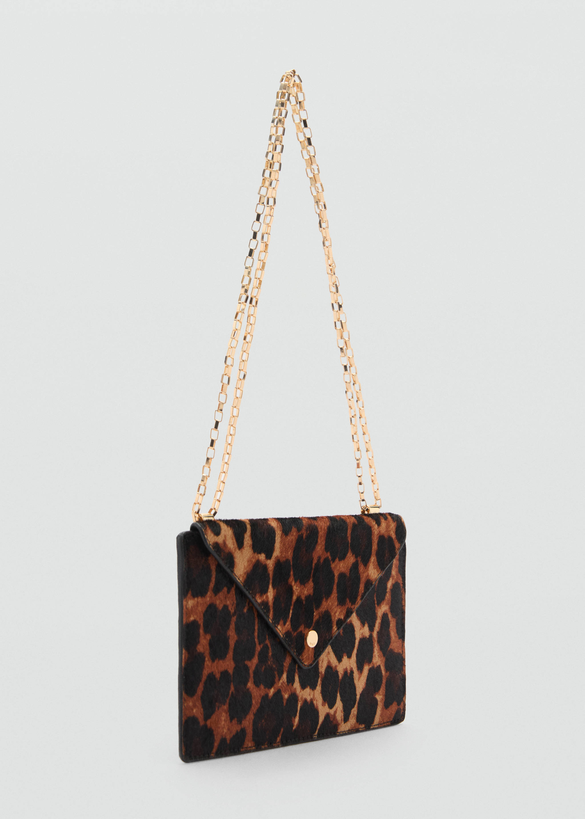 Billetera piel pelo cadena leopardo - Plano medio