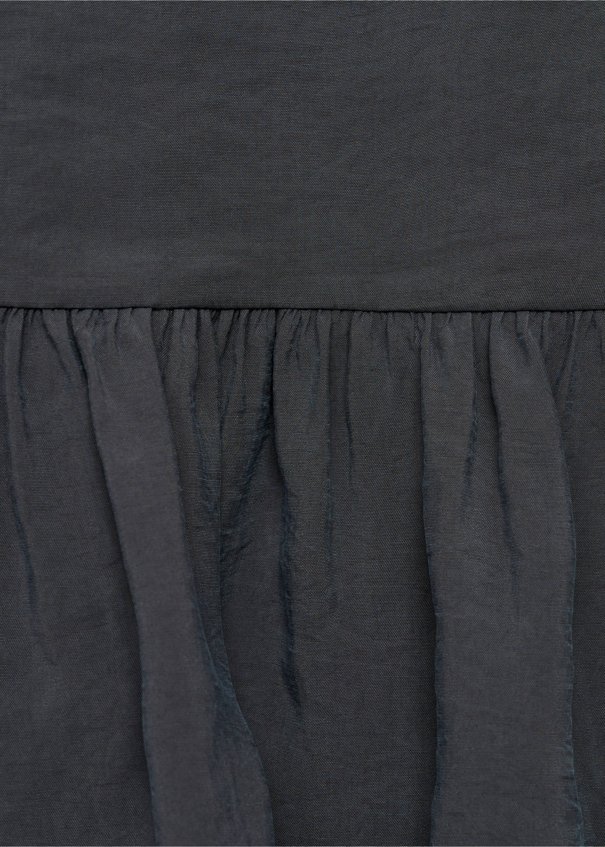 Balloon mini-skirt with zip - Details of the article 0, Charcoal. Ref: 77038281-00.