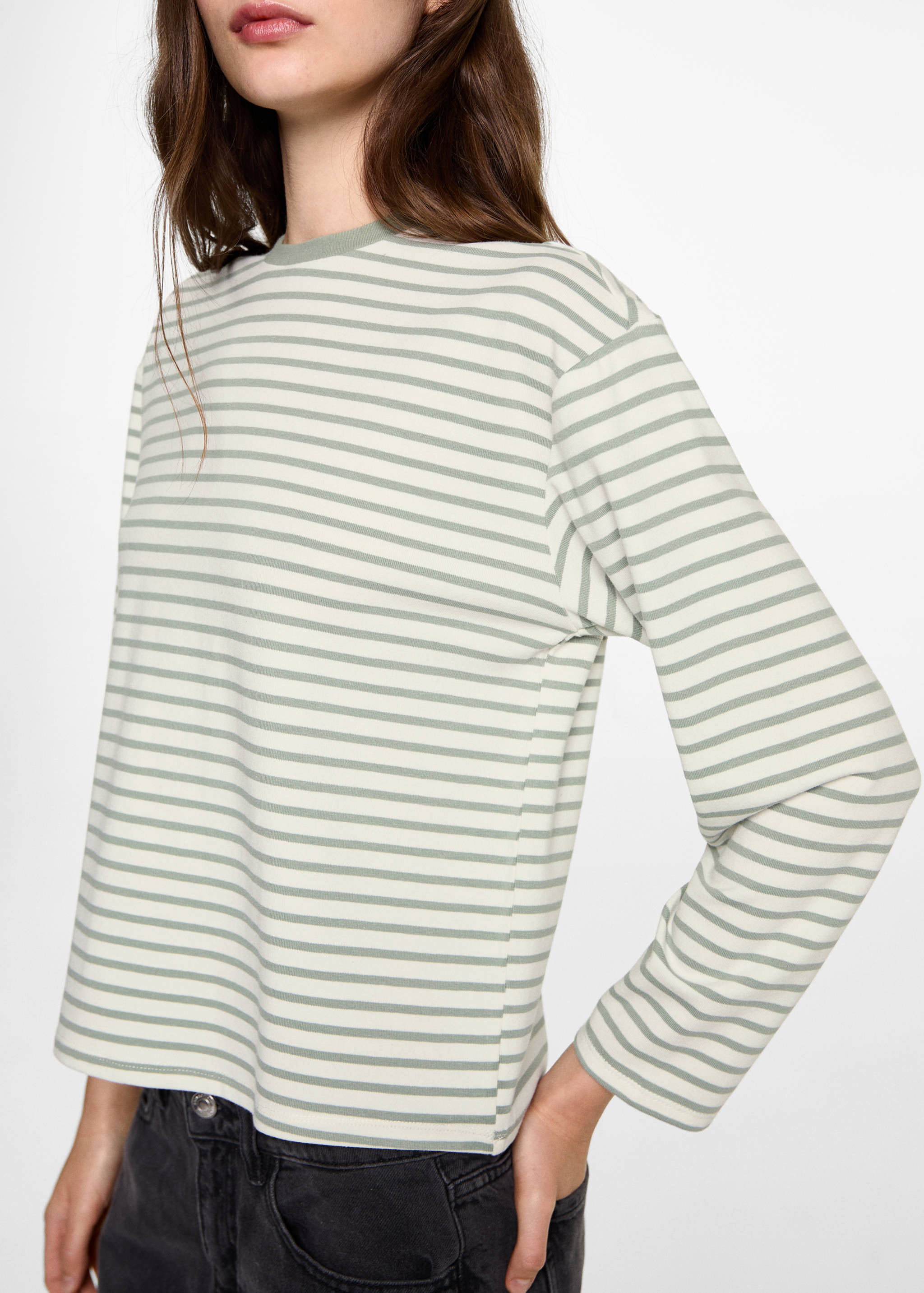 T-shirt manches longues rayures - Détail de l'article 6