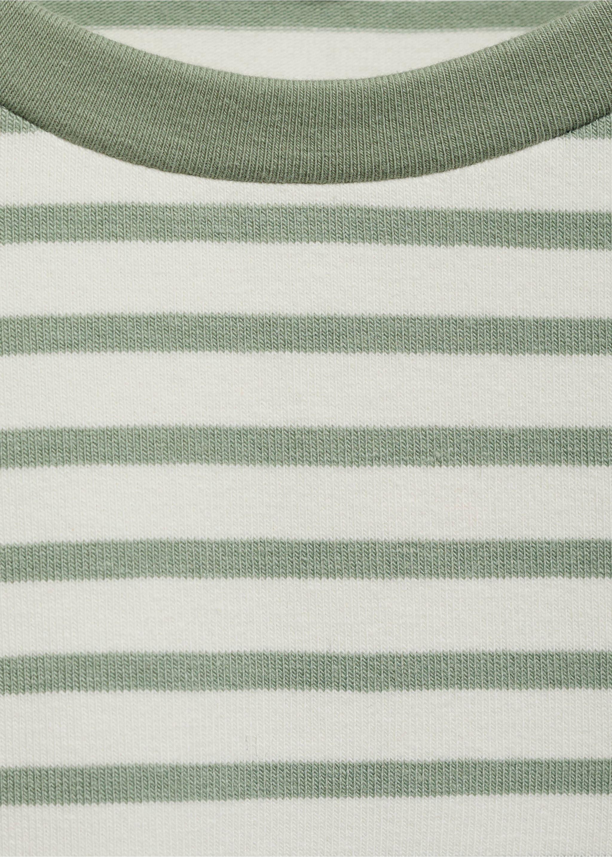 Striped long sleeves t-shirt - Details of the article 8, Green. Ref: 77038282-00.