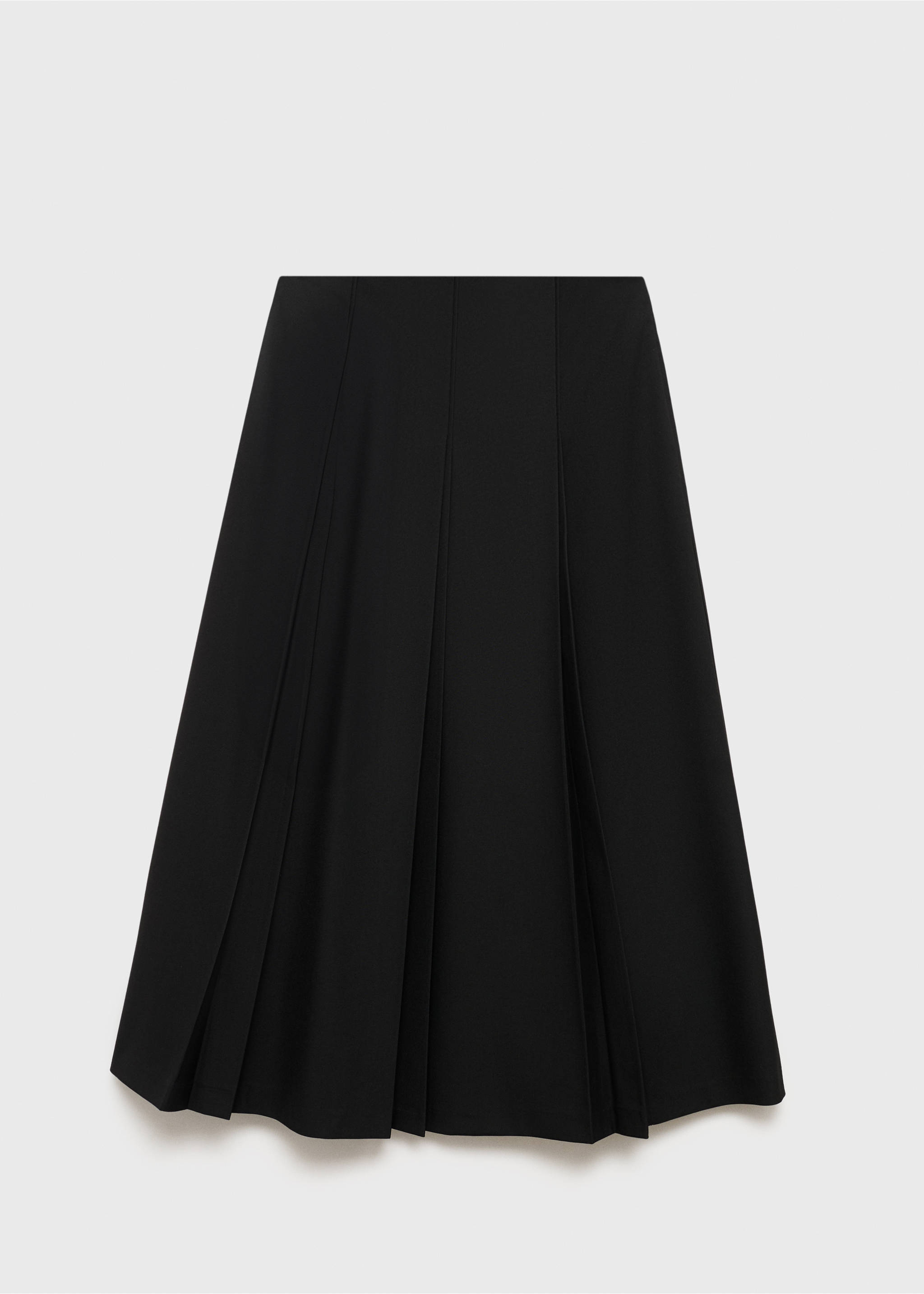 Pleated midi-skirt - Article without model, Black. Ref: 77038286-00.