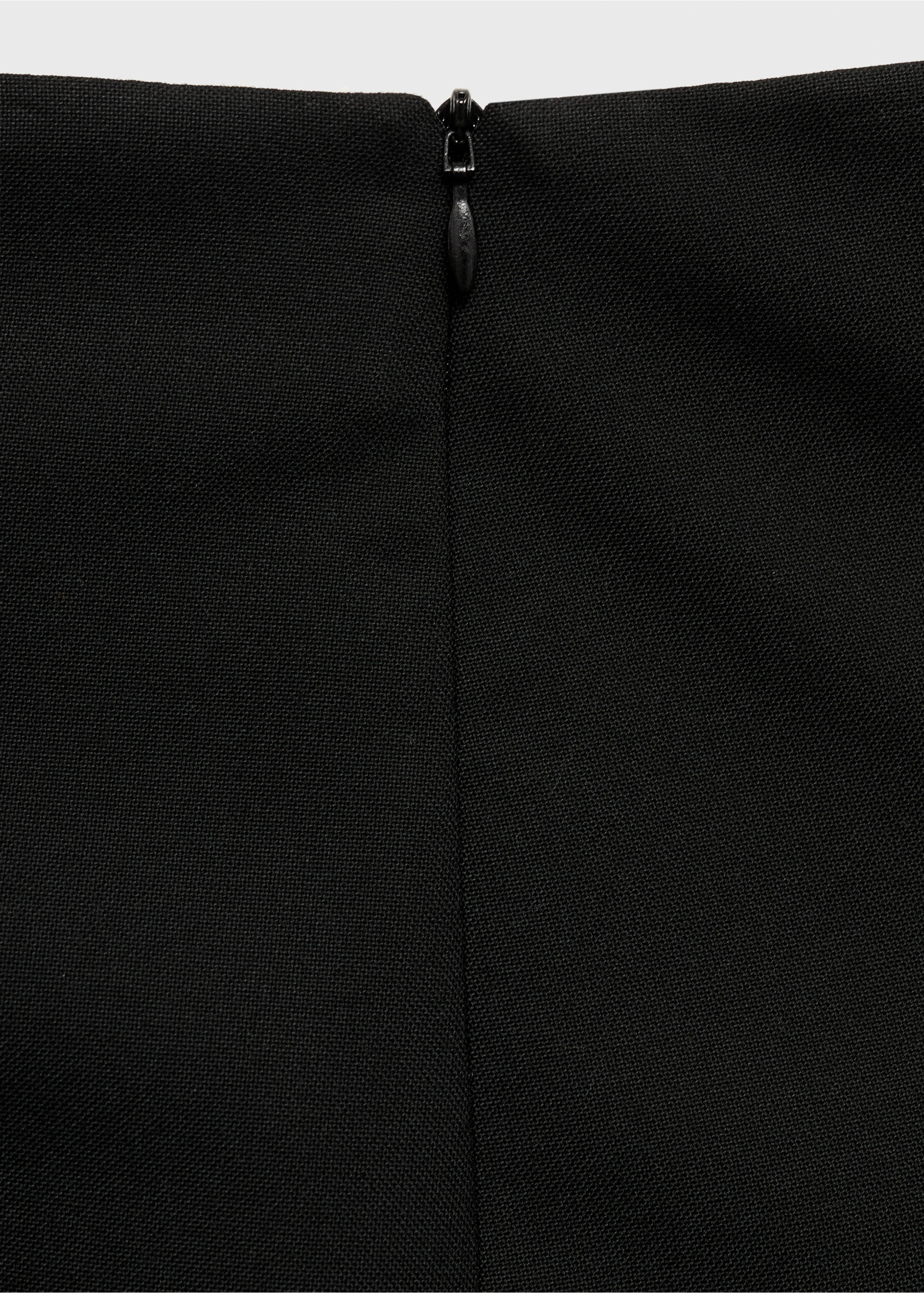 Pleated midi-skirt - Details of the article 0, Black. Ref: 77038286-00.