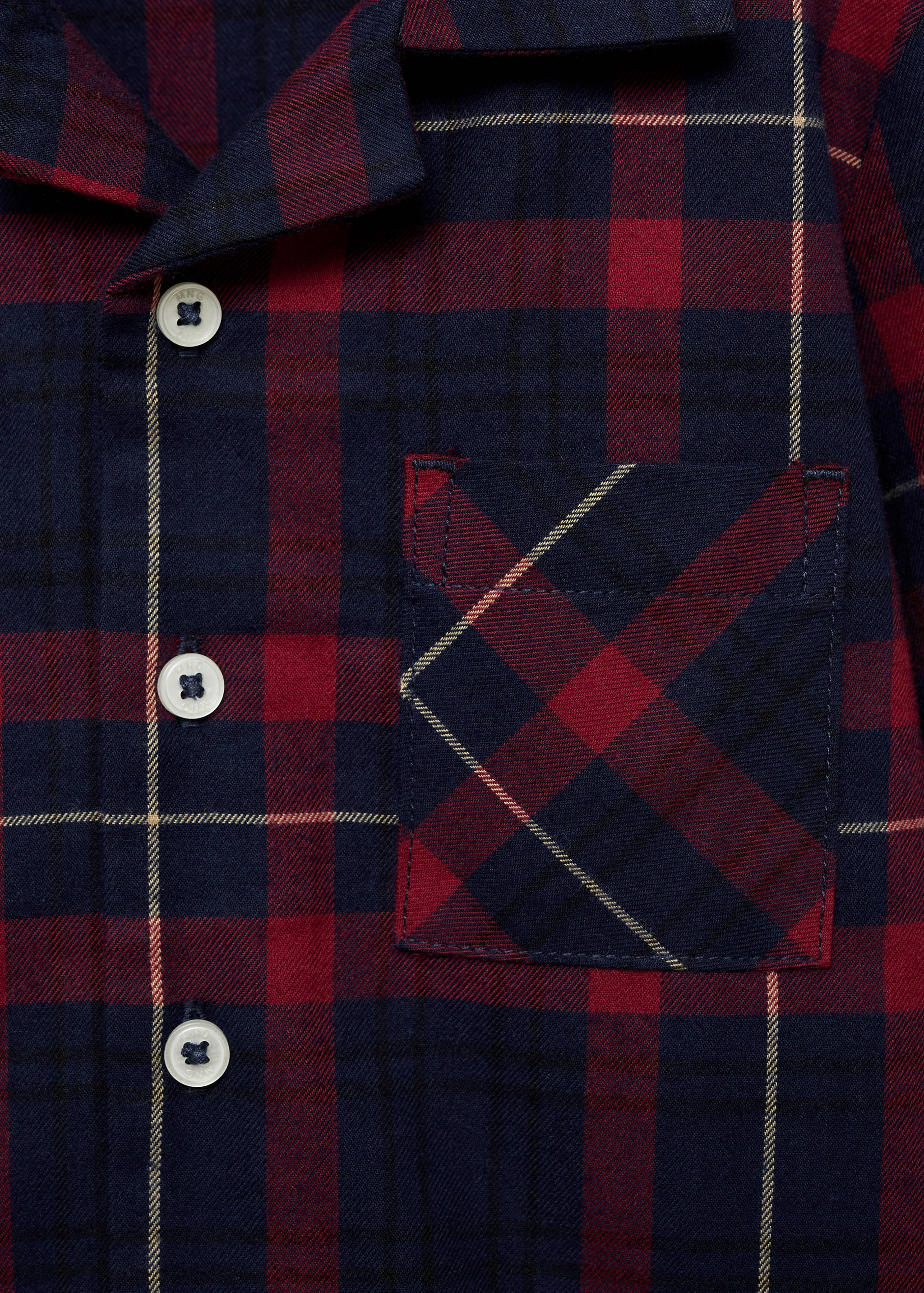 Tweedelige lange geruite pyjama - Detail van het artikel 8