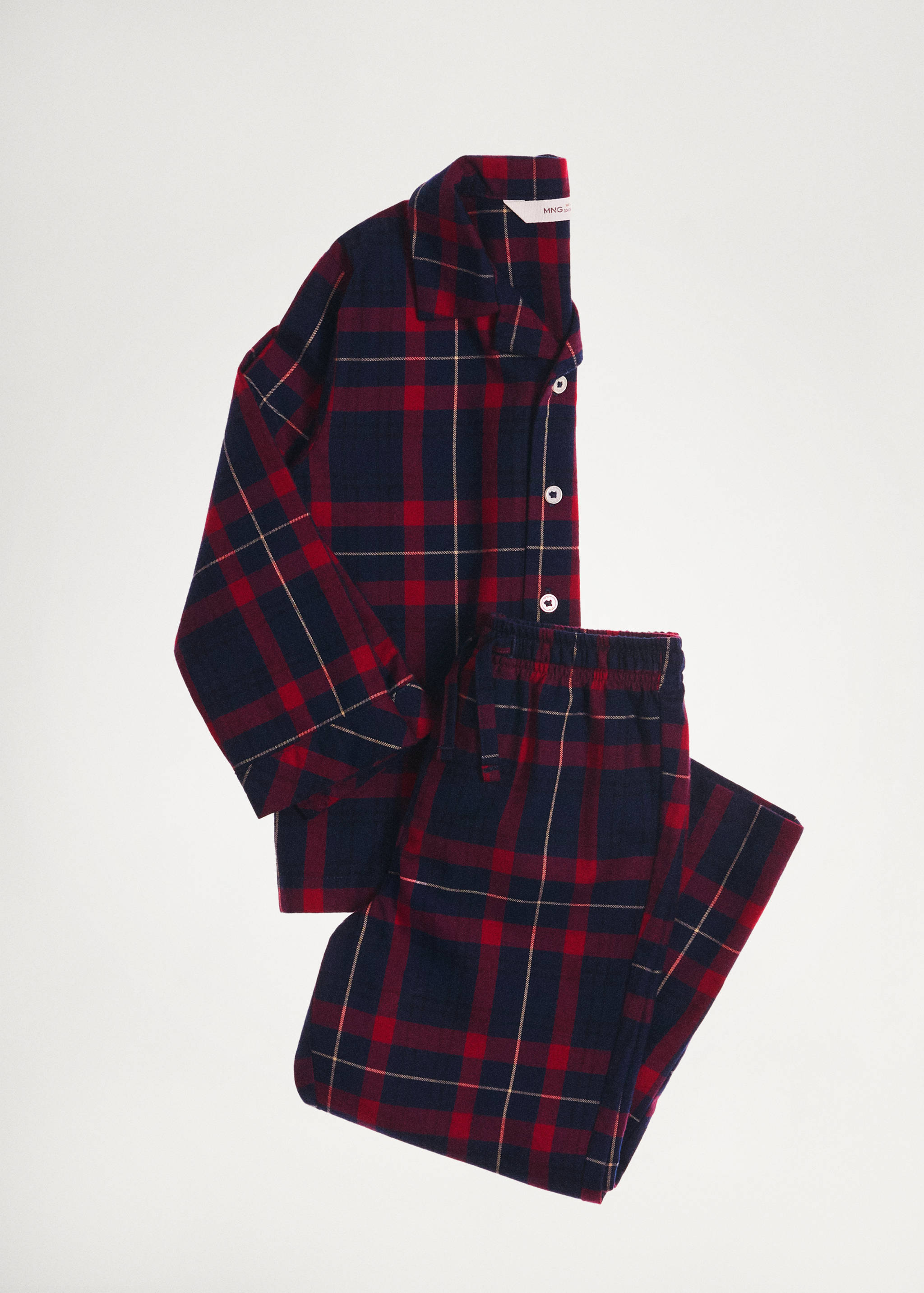 Tweedelige lange geruite pyjama - Detail van het artikel 5