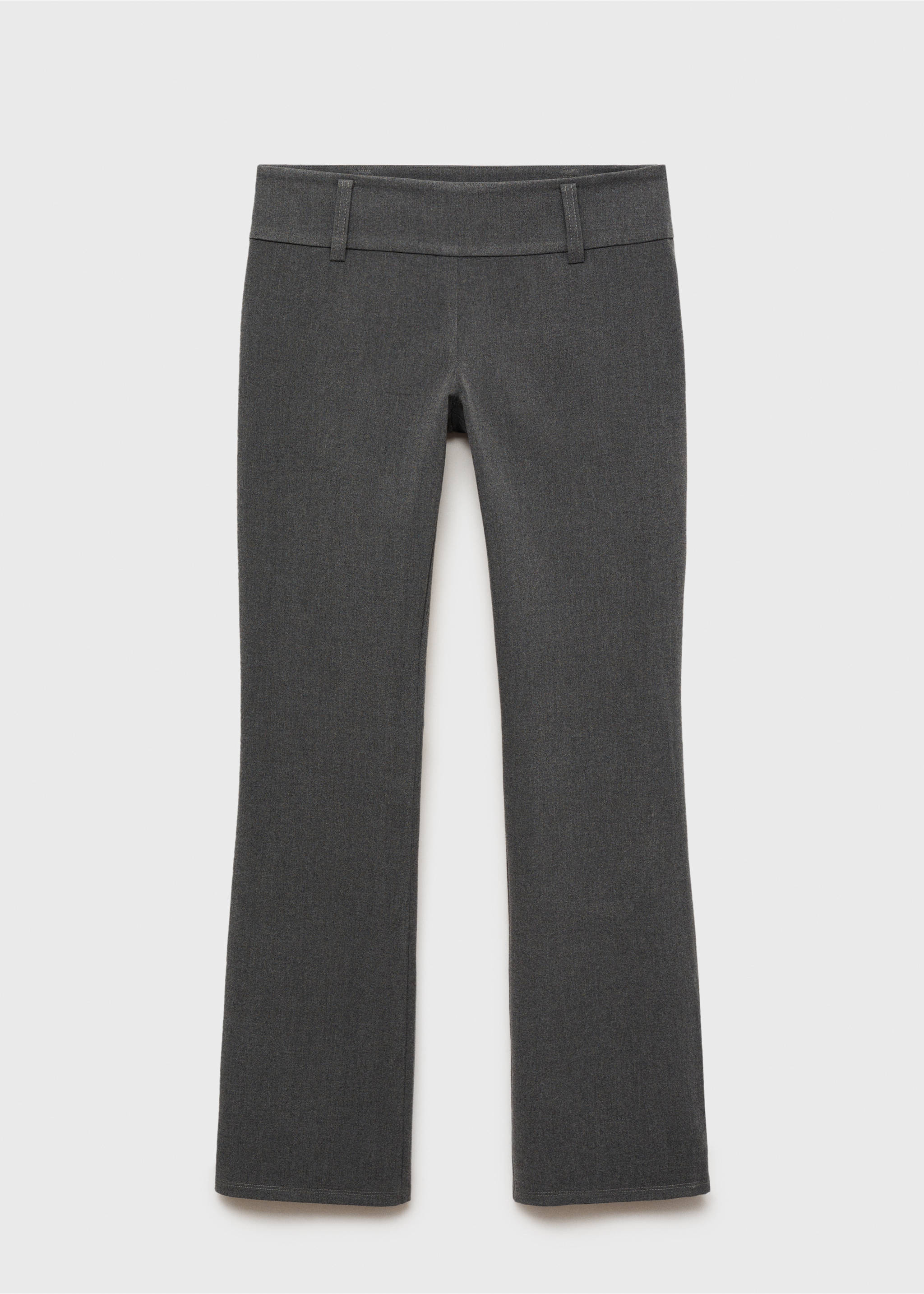 Calças à boca de sino com cintura baixa - Artigo sem modelo, Cinzento-mesclado escuro. Ref: 77038637-00.