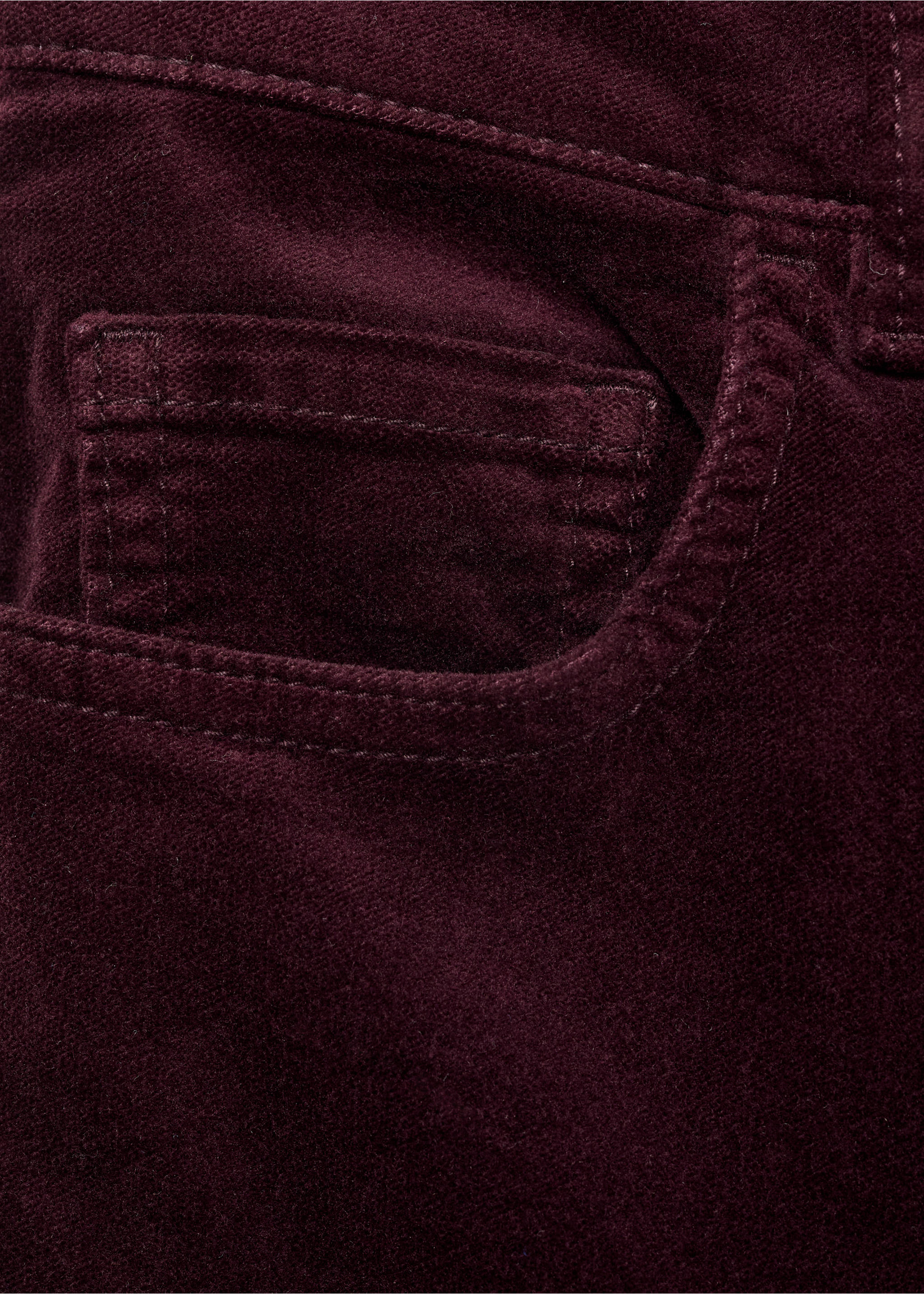 Jeans flare pana - Detalle del artículo 8, Vino. Ref: 77039031-00.