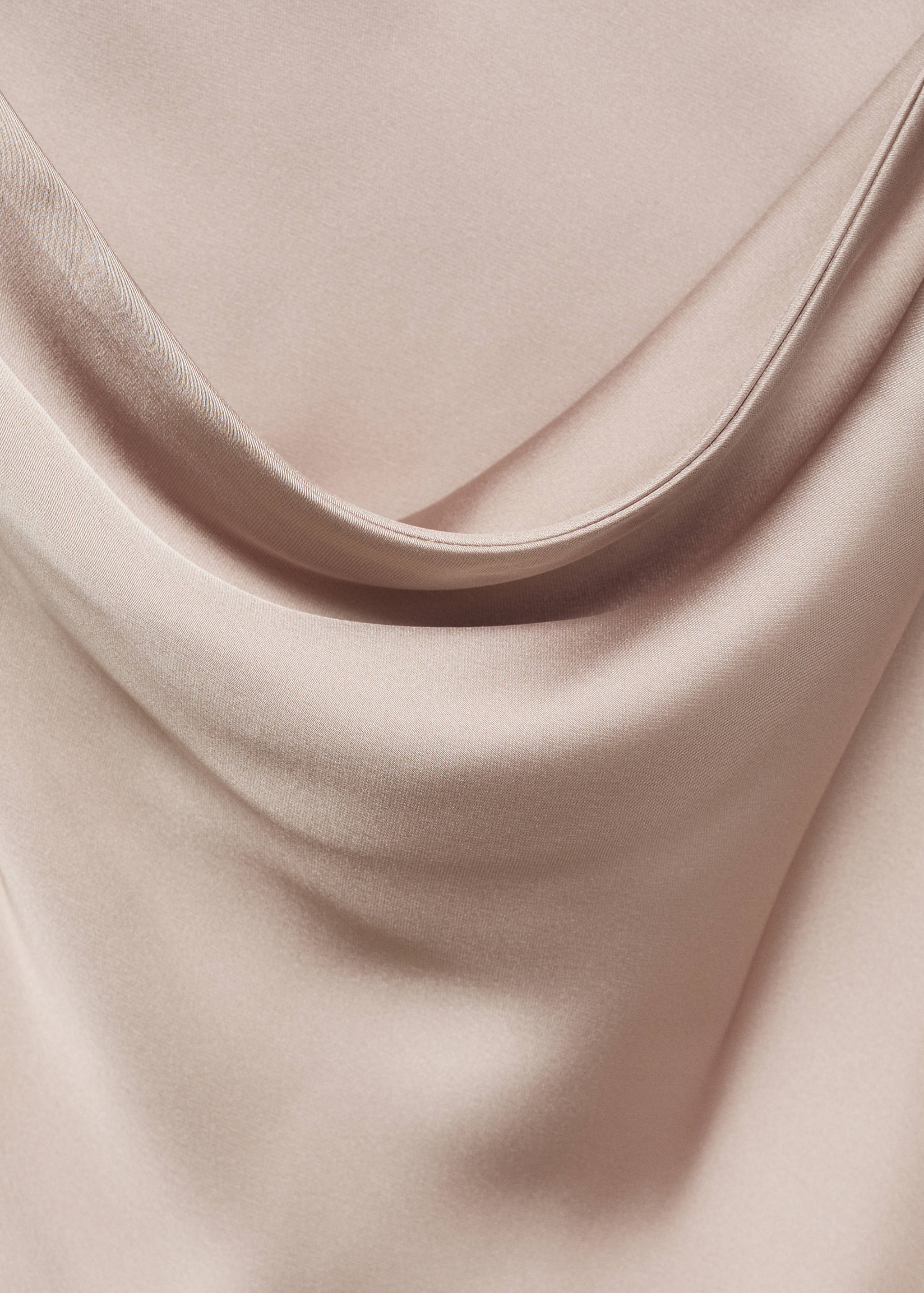 Draped neck satin top - Details of the article 0