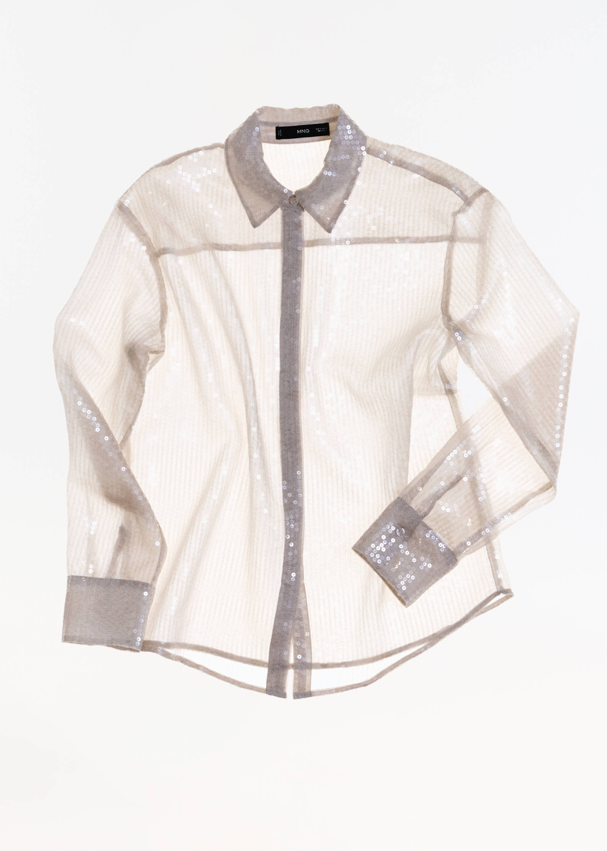 Semi-transparent sequined shirt - Details of the article 9