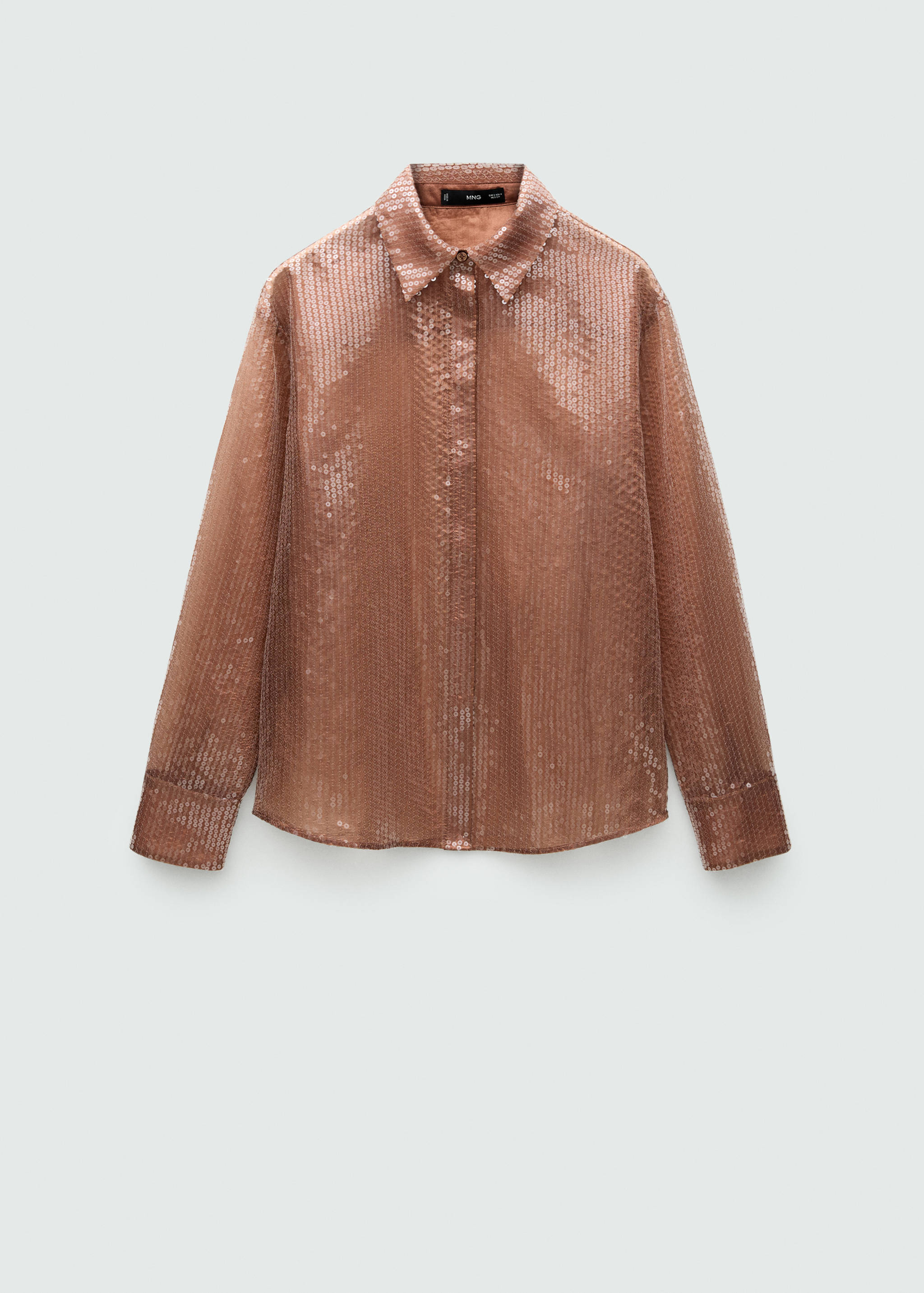 Semi-transparent sequined shirt - Article without model