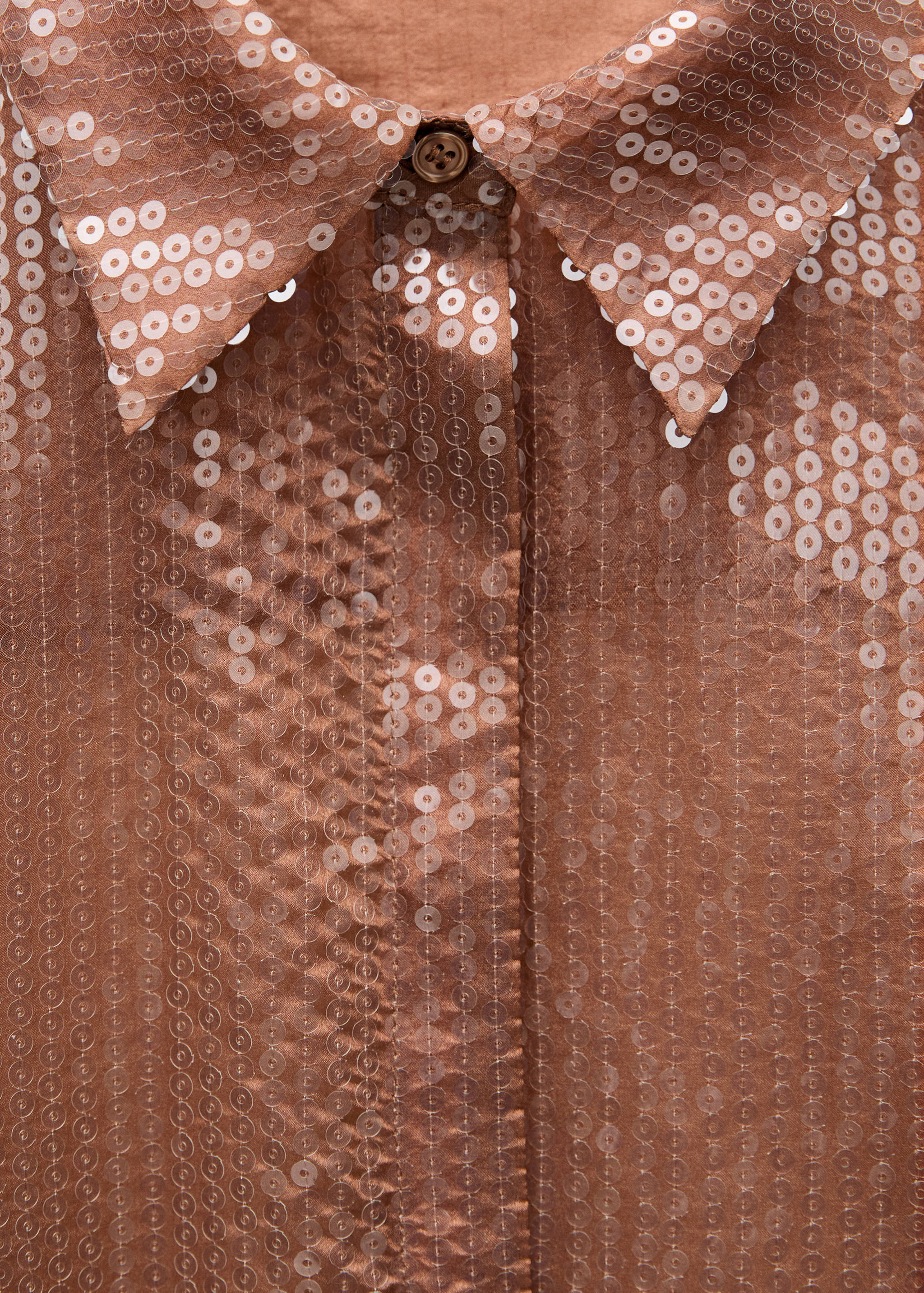 Semi-transparent sequined shirt - Details of the article 8