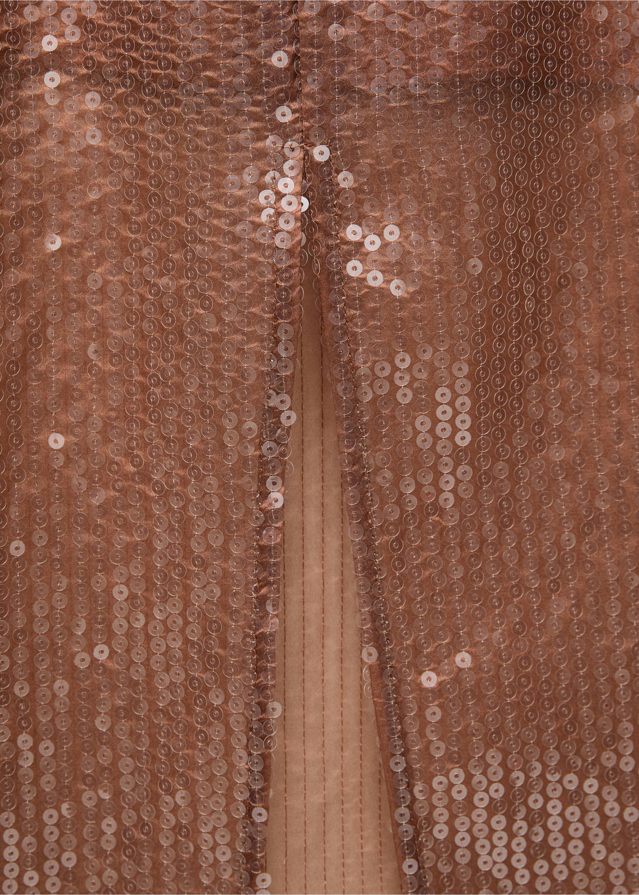 Sequin midi skirt - Details of the article 0, Brown. Ref: 77039036-00.