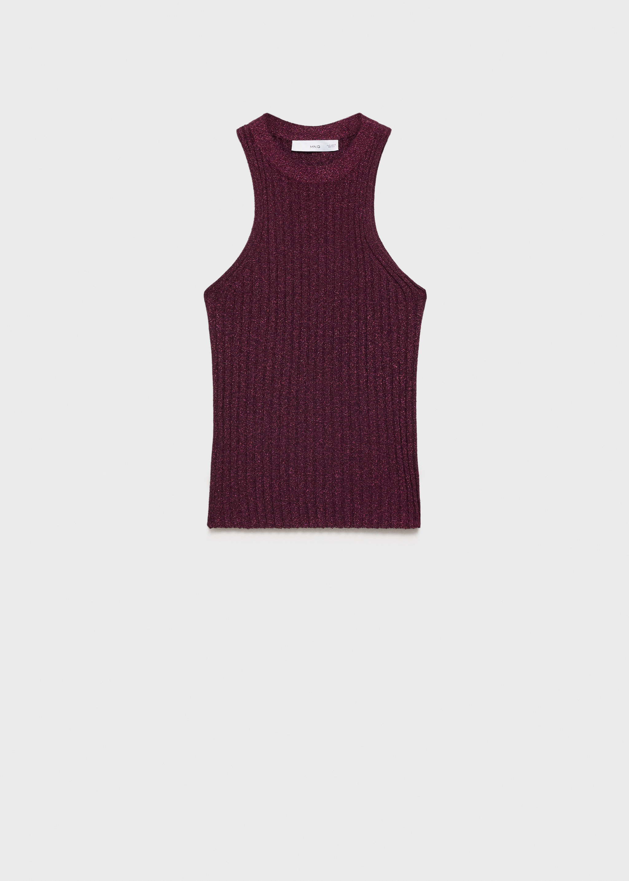 Halter-neck lurex knitted top - Article without model