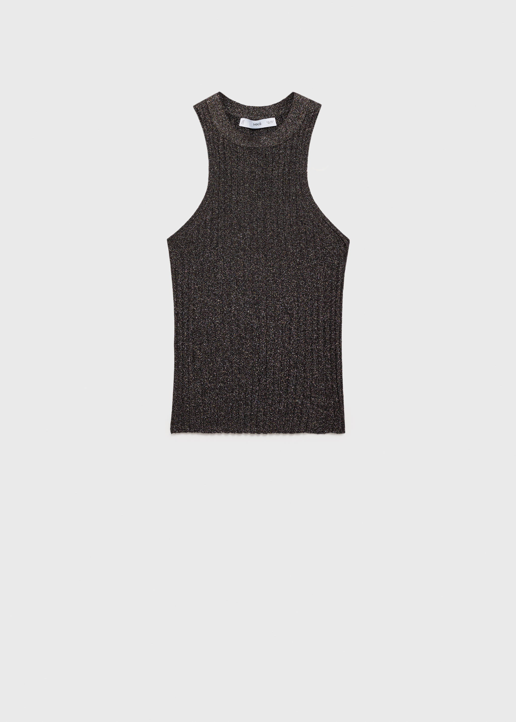 Halter-neck lurex knitted top - Article without model