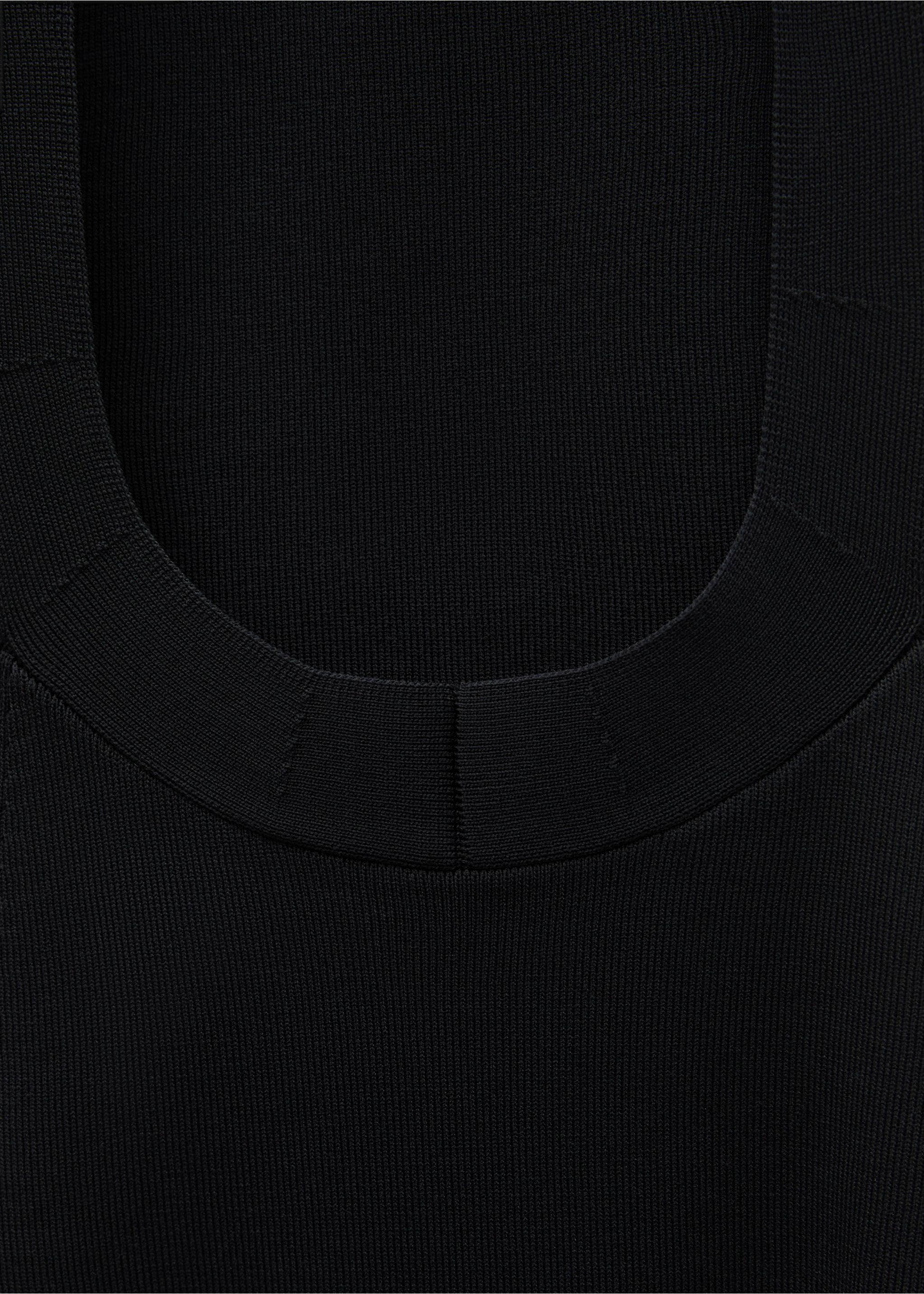 Halter-neck knitted bodysuit - Details of the article 0, Black. Ref: 77039040-00.