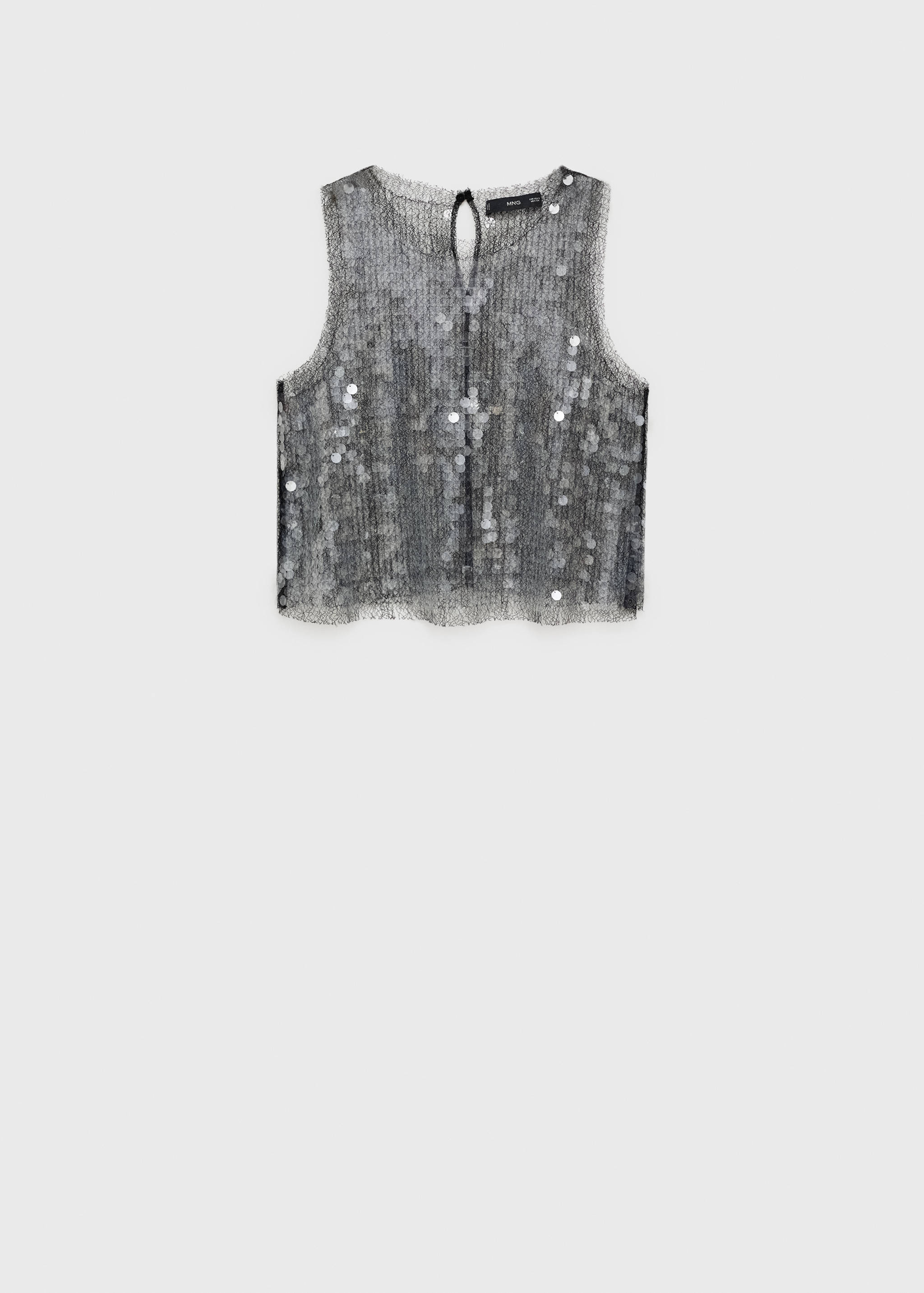 Poloprůhledný top s disky - Zboží bez modelu
