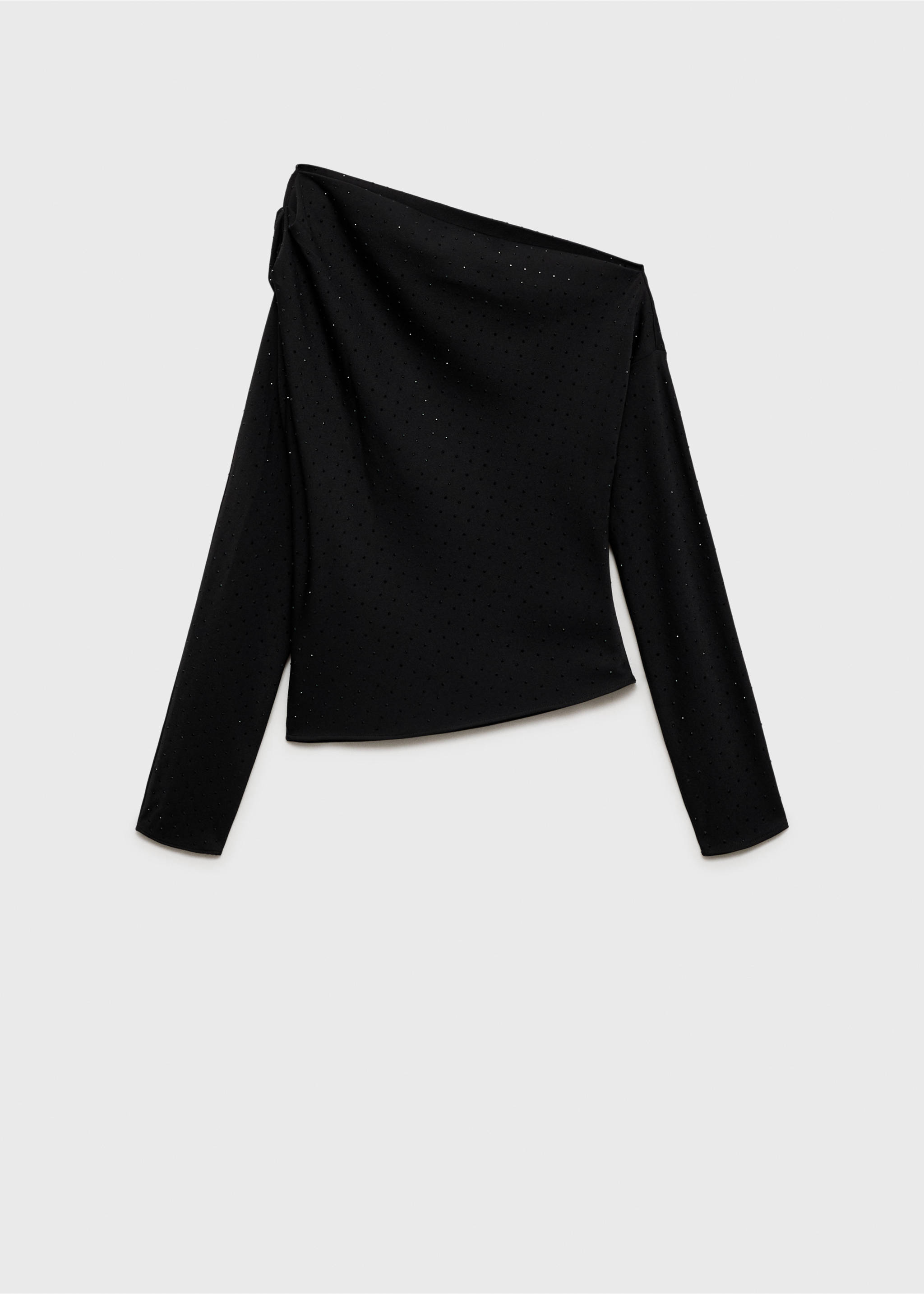 Blouse asymétrique à paillettes - Article sans modèle, Noir. Ref: 77039054-00.