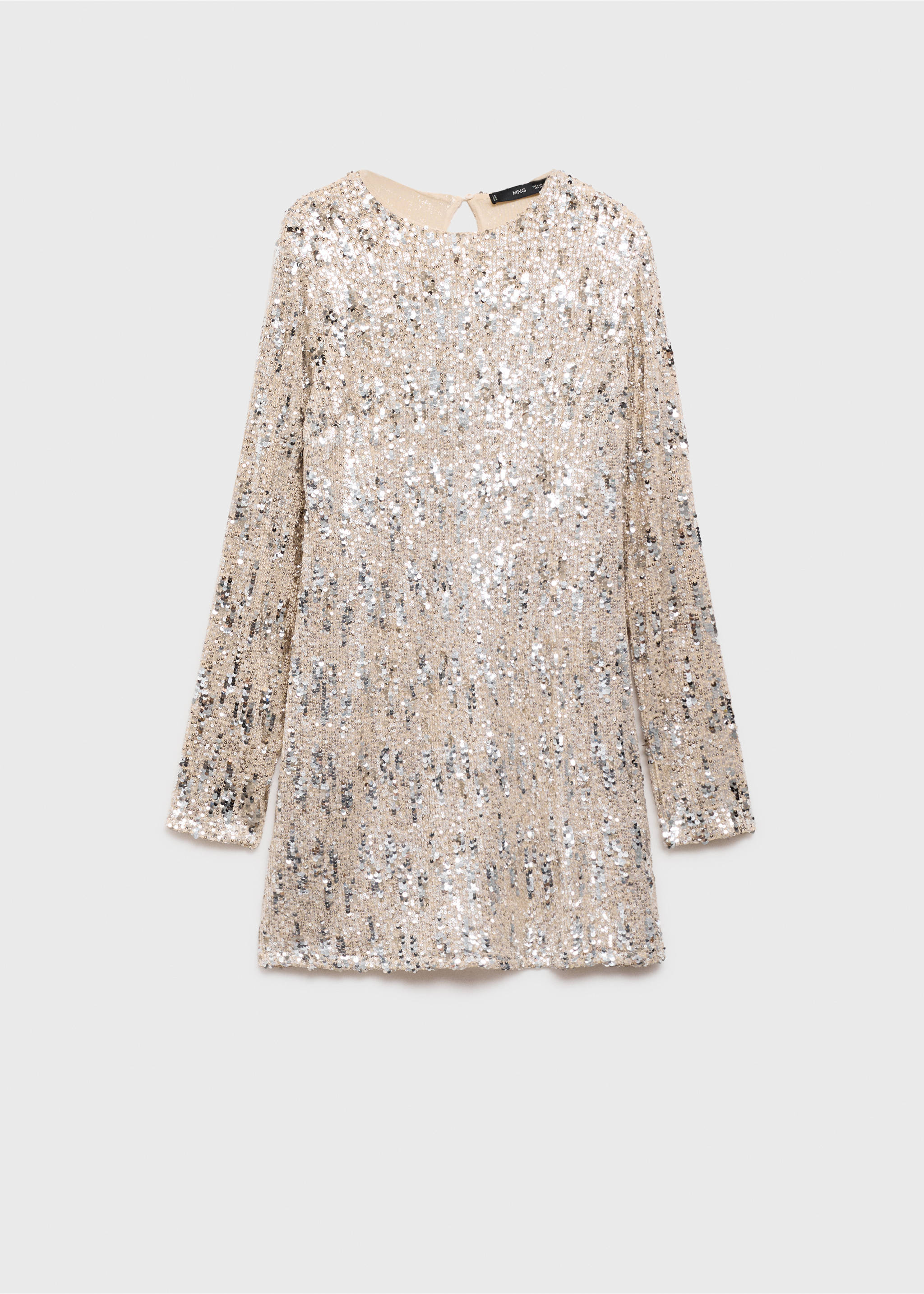 Robe paillettes épaulettes - Article sans modèle, Argent. Ref: 77039060-00.