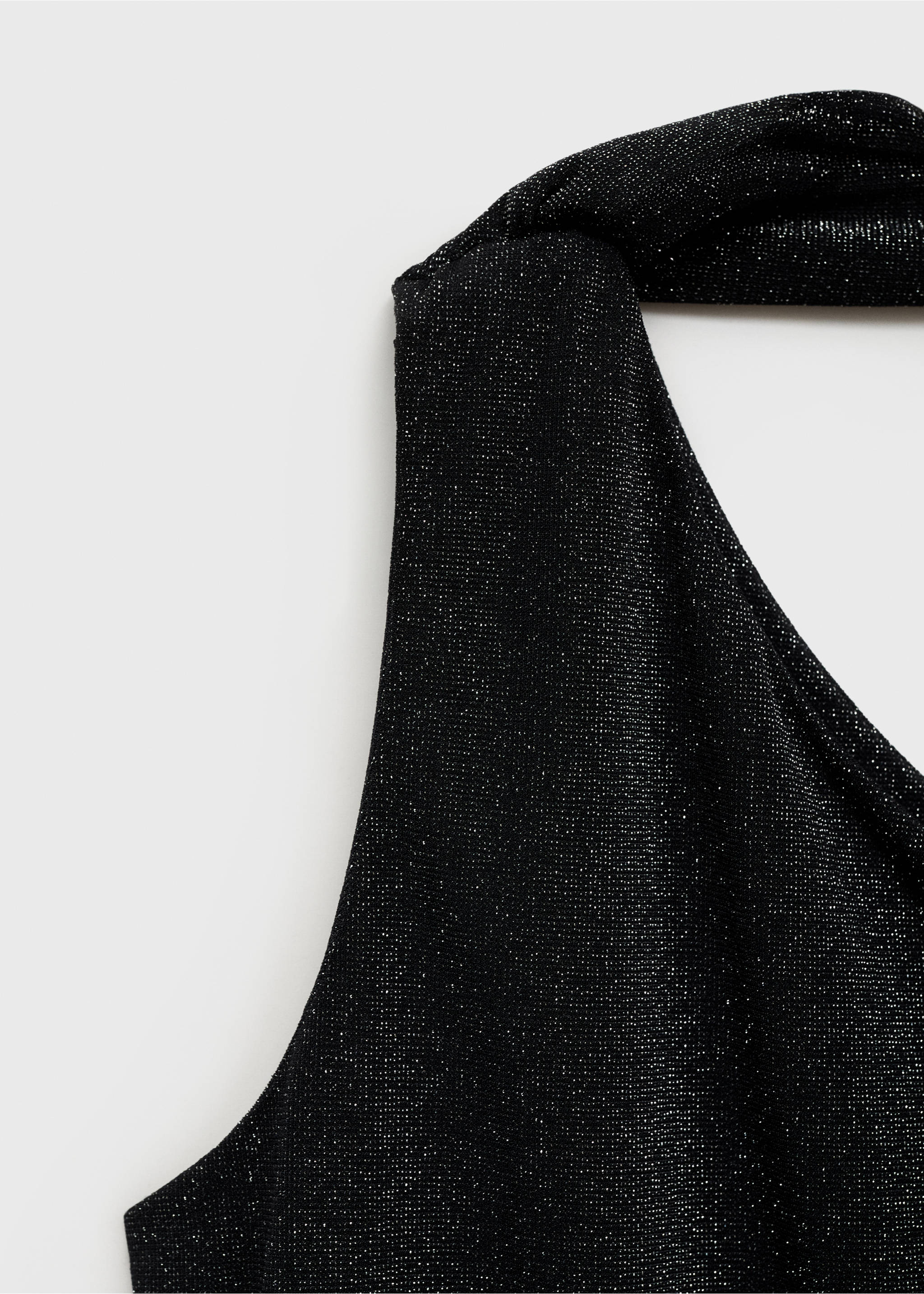 Asymmetrical lurex top - Details of the article 8, Grey. Ref: 77039062-00.