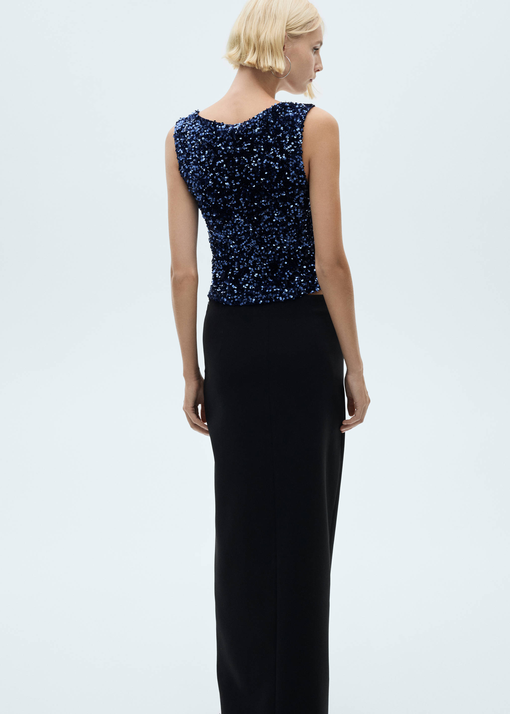 Sequined tank top - Reverse of the article
