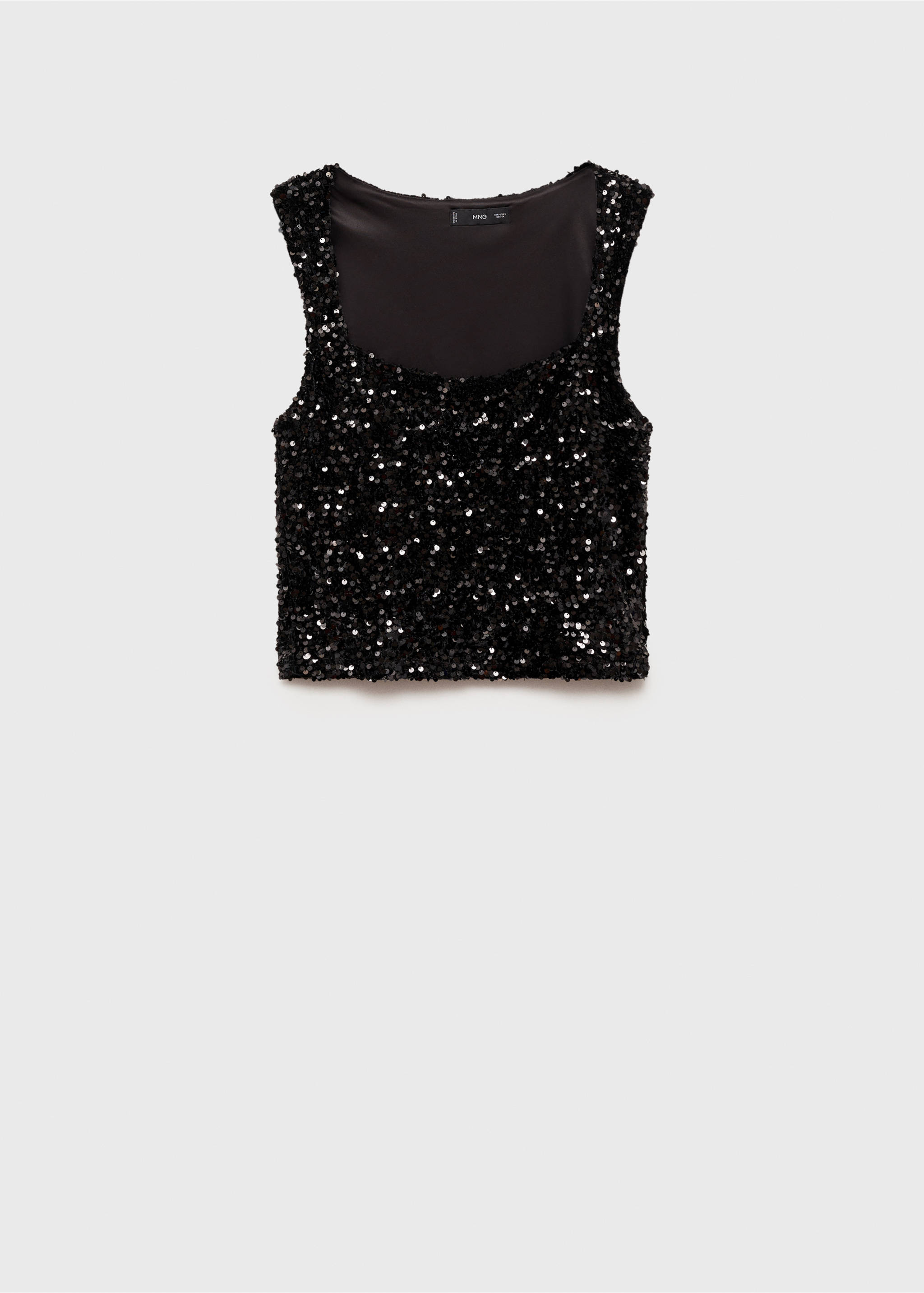 Paillettenbesetztes Trägertop - Artikel ohne Model, Schwarz. Ref: 77039063-00.