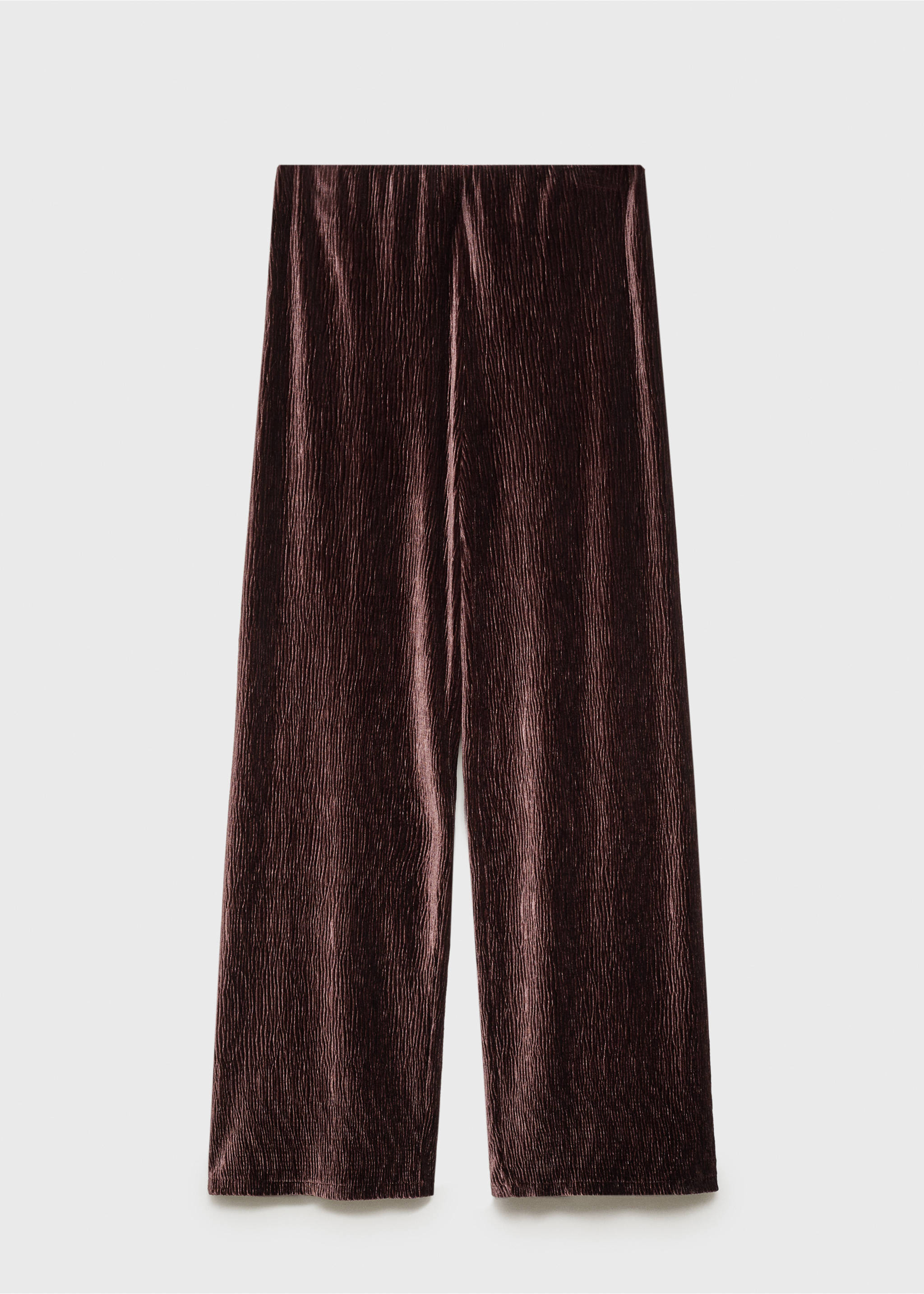 Straight velvet trousers - Article without model, Burgundy. Ref: 77039065-00.
