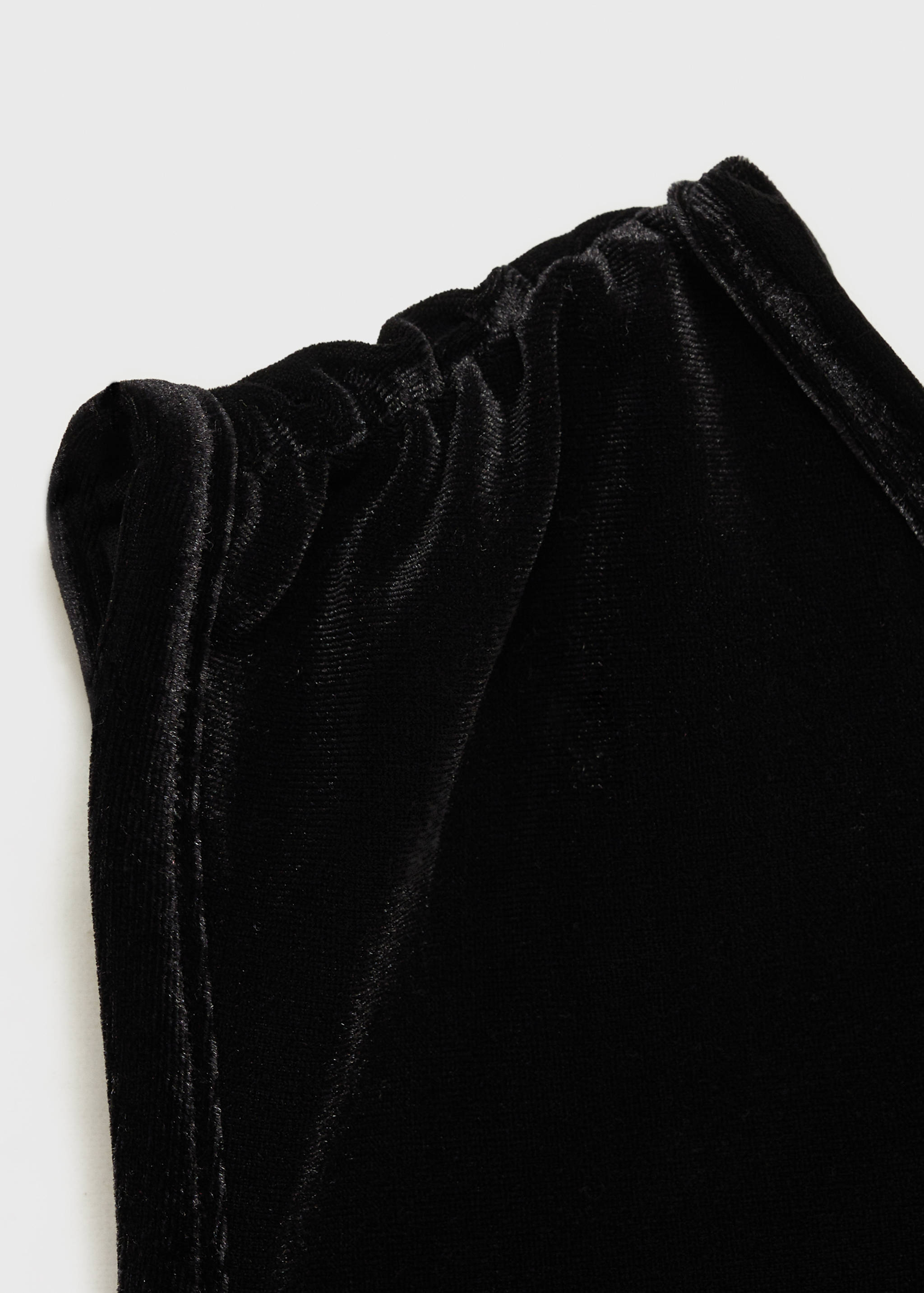 Asymmetric velvet jumpsuit - Details of the article 0