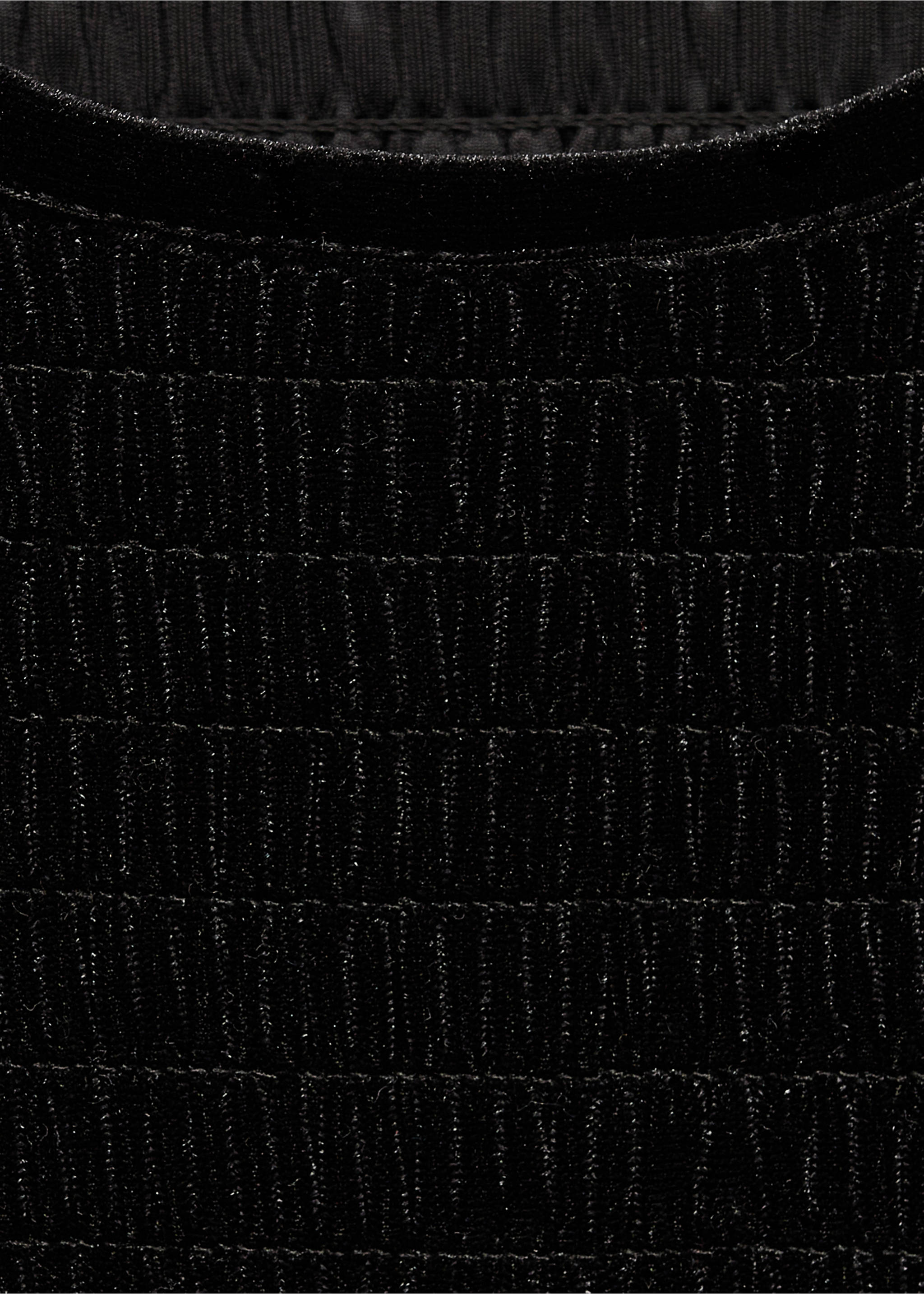 Ruched velvet dress - Details of the article 8, Black. Ref: 77039067-00.