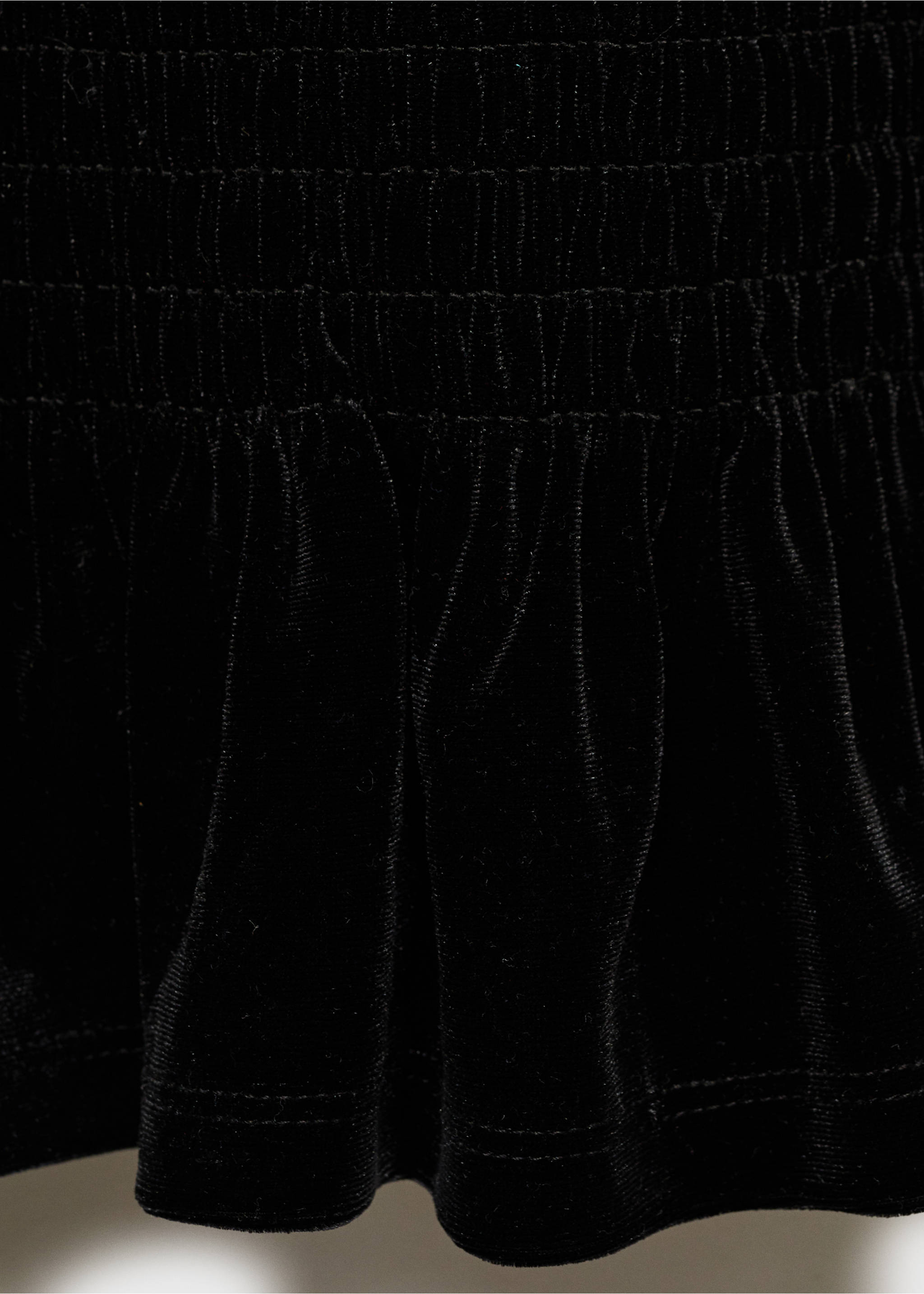 Ruched velvet dress - Details of the article 0, Black. Ref: 77039067-00.