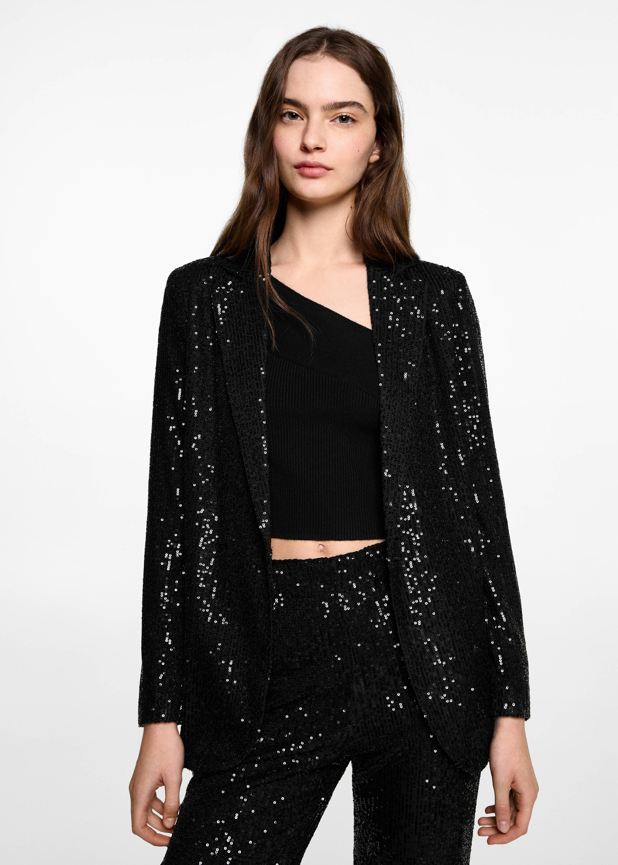 Veste tailleur paillettes - Plan moyen
