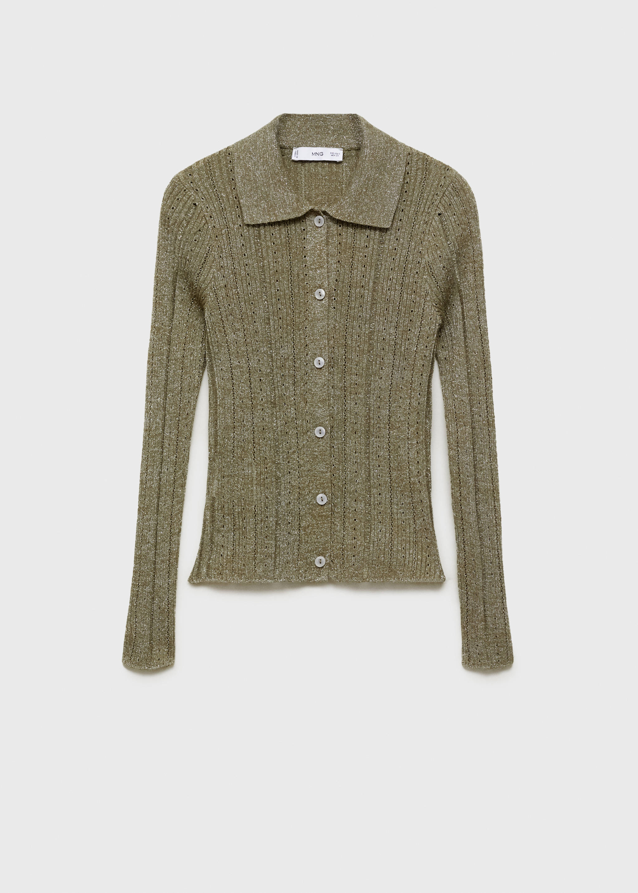 Lurex cardigan with openwork details - Article without model