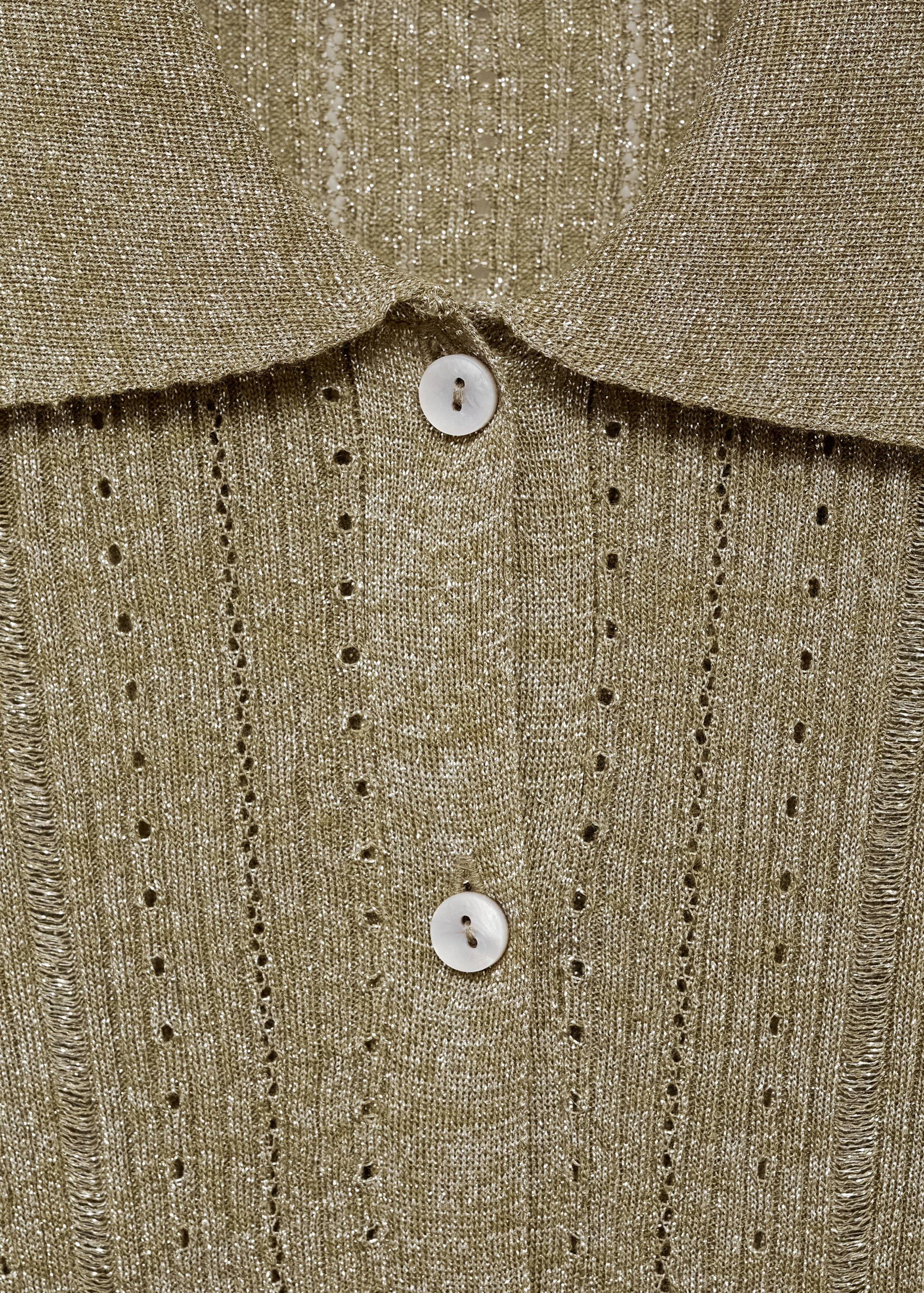 Lurex cardigan with openwork details - Details of the article 8