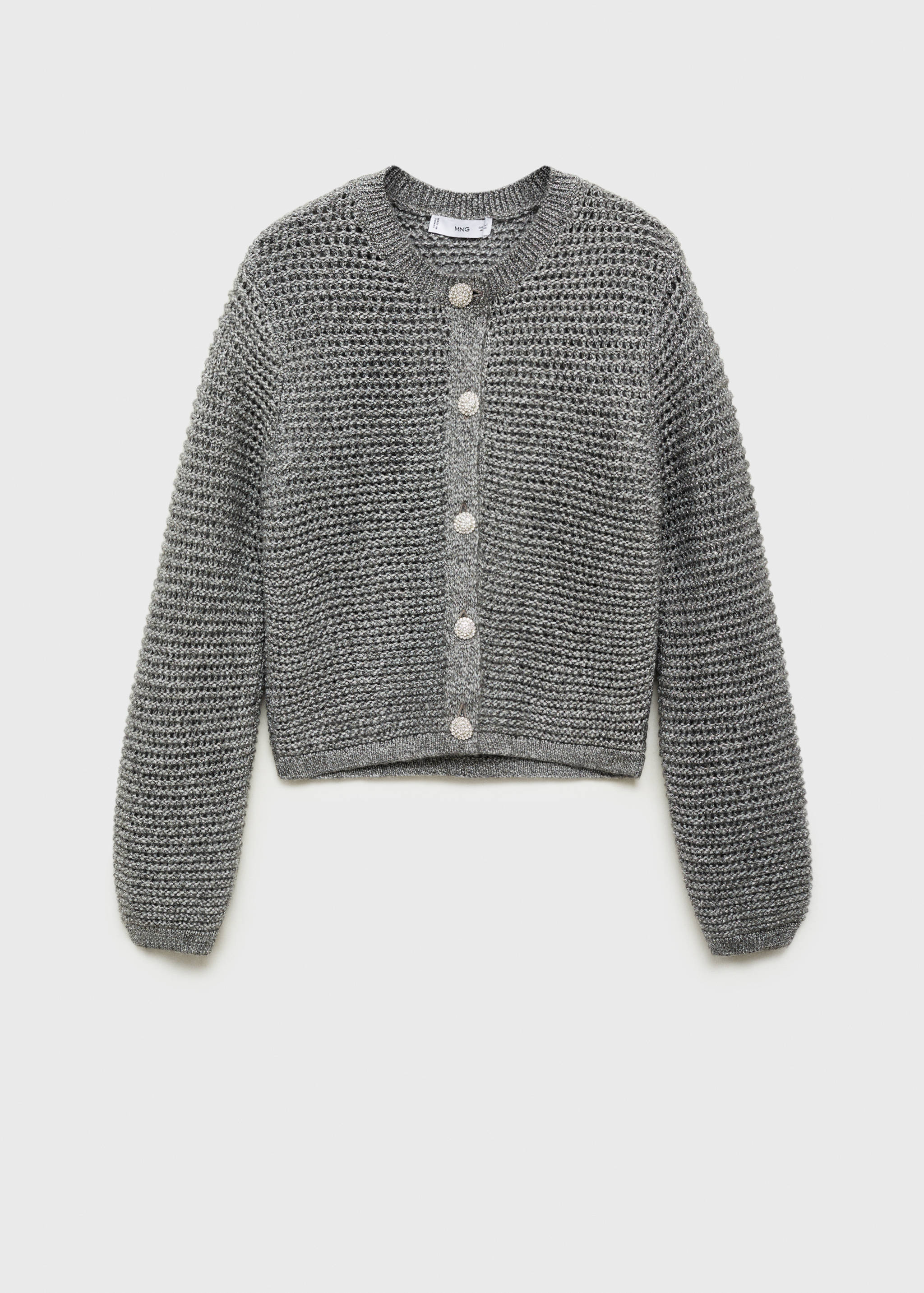 Lurex knitted jacket with buttons - Article without model