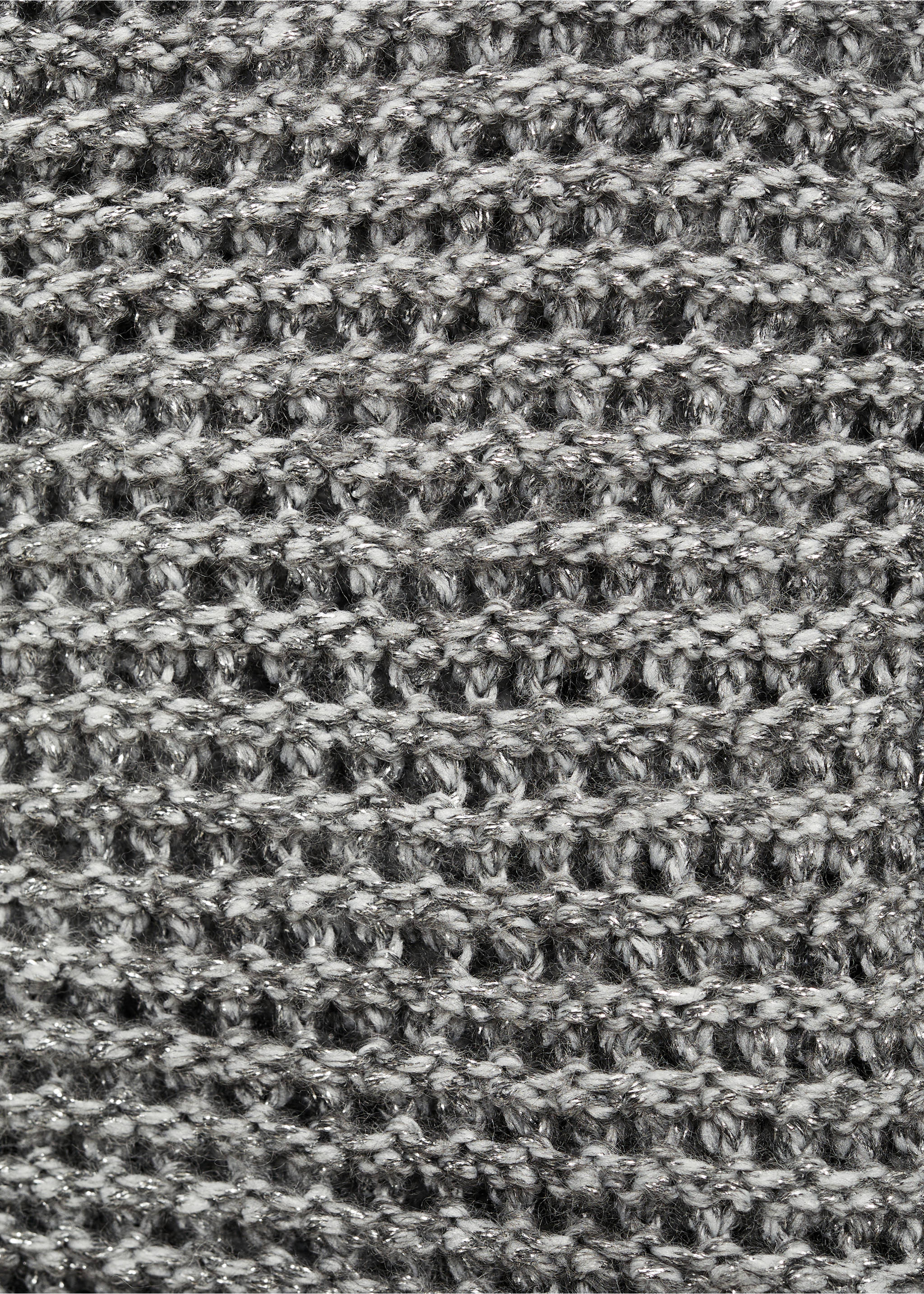 Lurex knitted jacket with buttons - Details of the article 0, Silver. Ref: 77039071-00.