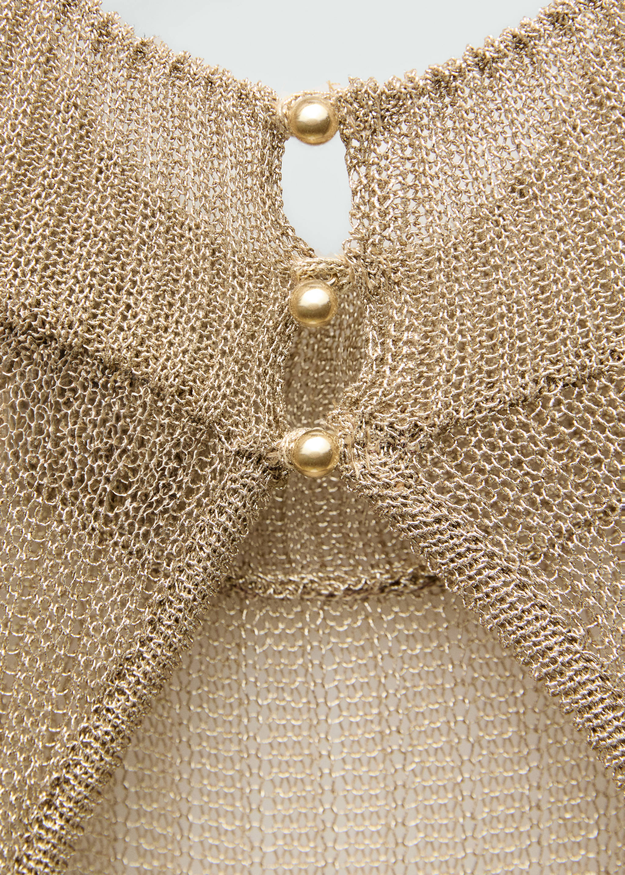 Sukienka z prążkowanego lureksu z odkrytymi plecami - Szczegóły artykułu 8