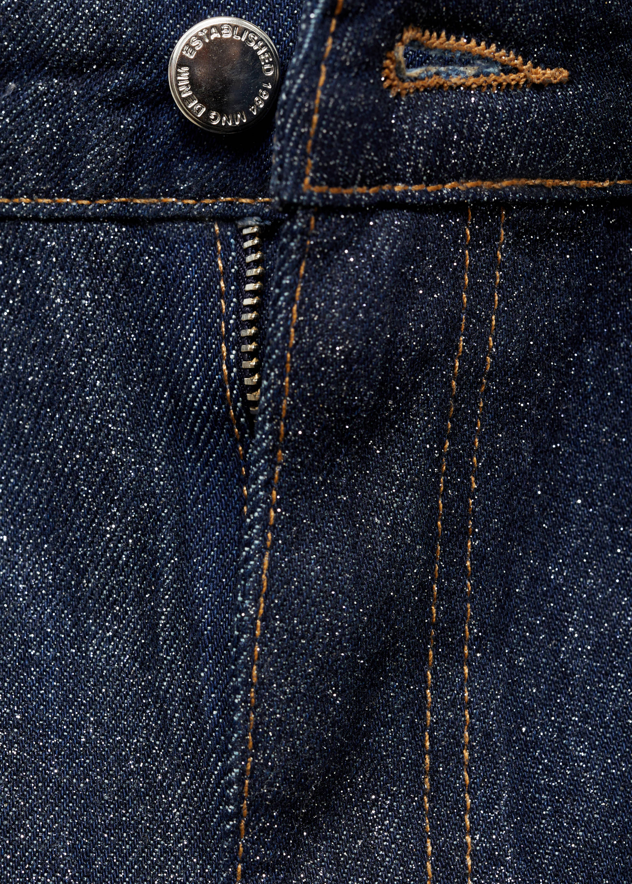 Straight-fit shiny rinse-wash jeans - Details of the article 8