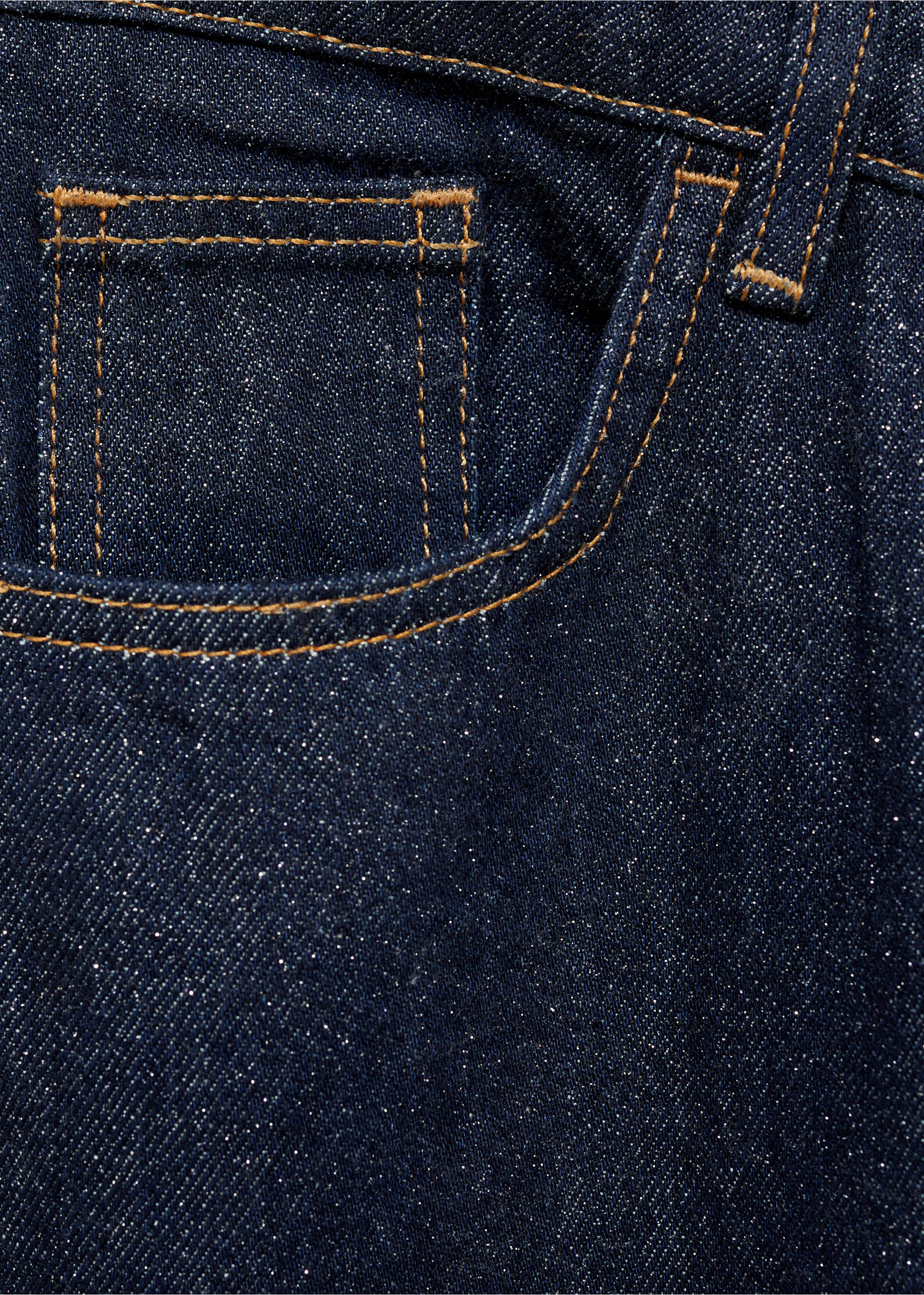 Straight-fit shiny rinse-wash jeans - Details of the article 0, Open Blue. Ref: 77039075-00.