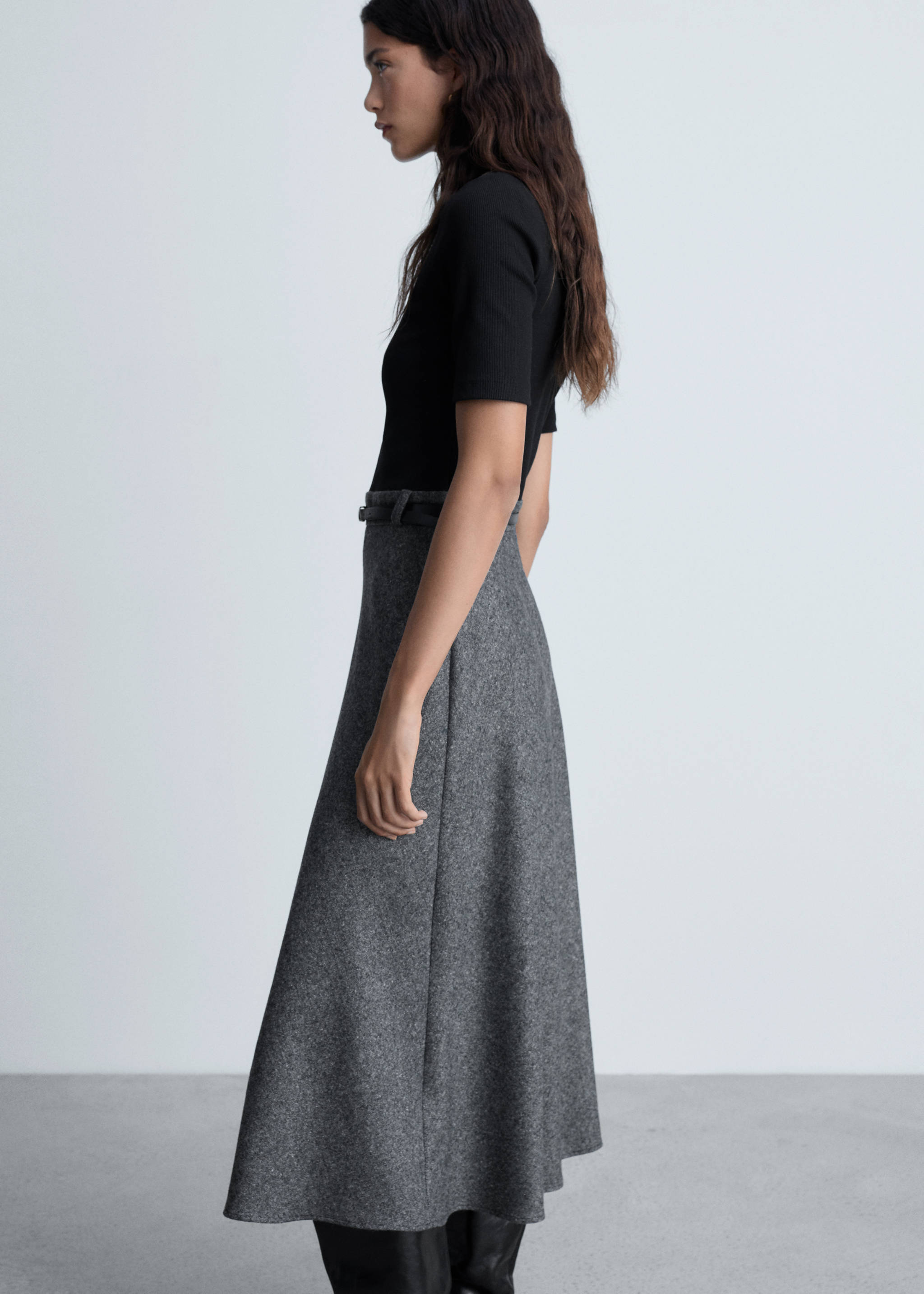 Vestido combinado cuello alto - Detalle del artículo 1